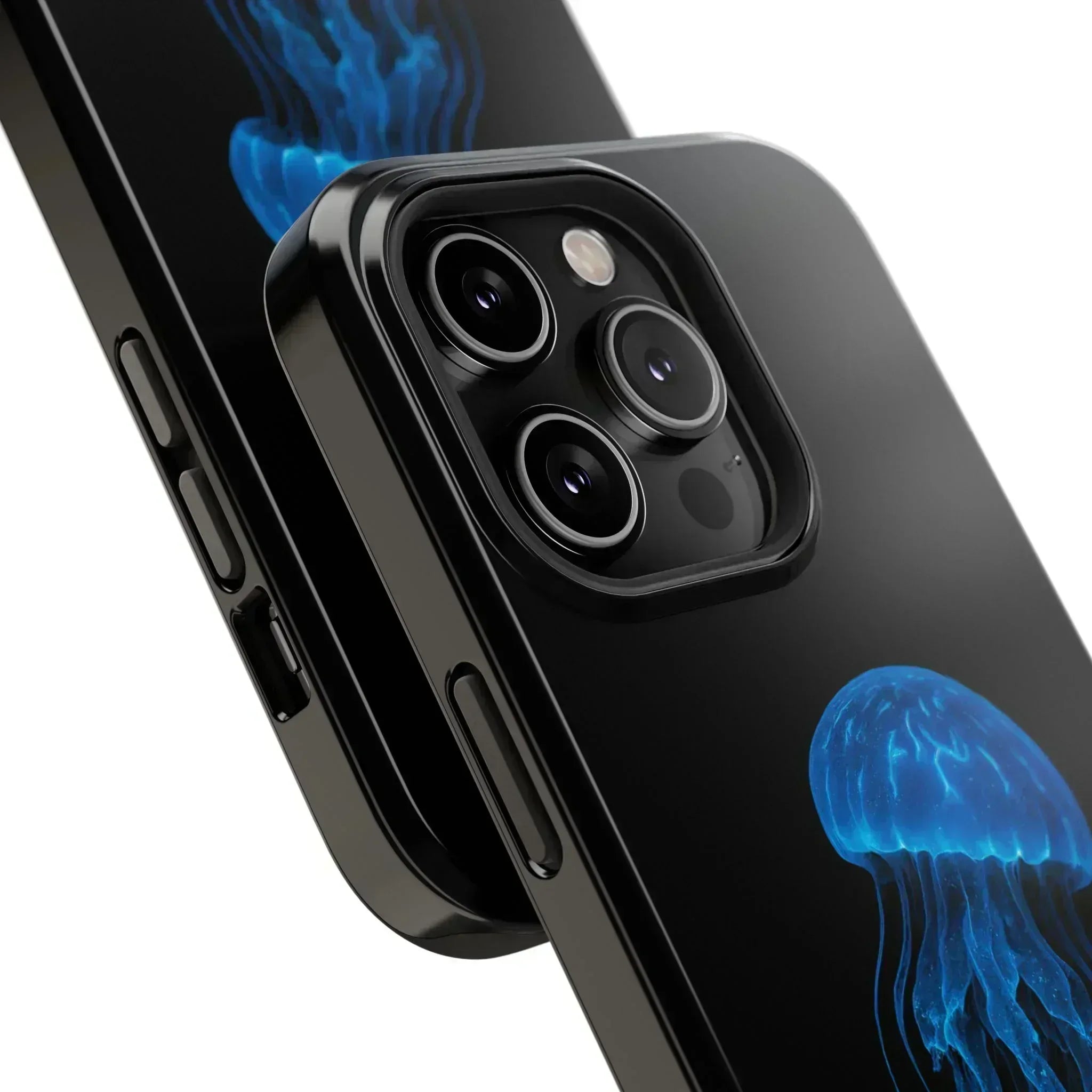 Blue Jellyfish Phone Case for iPhone 12-16 and Galaxy S21-S22 - KARARMDESIGN