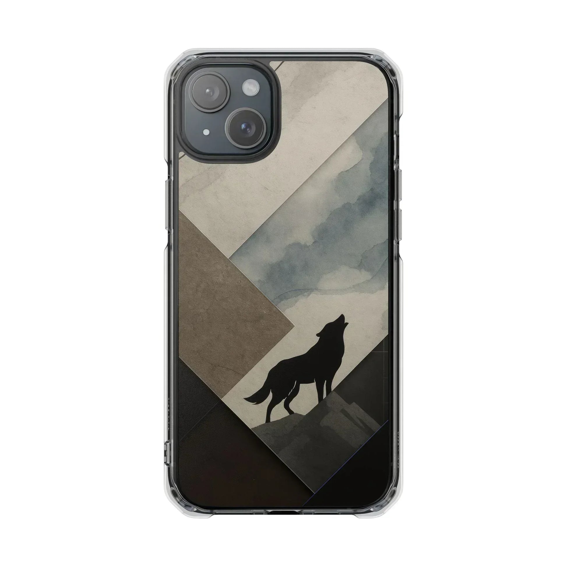 Wolf Silhouette Phone Case for iPhone 14-16 - KARARMDESIGN