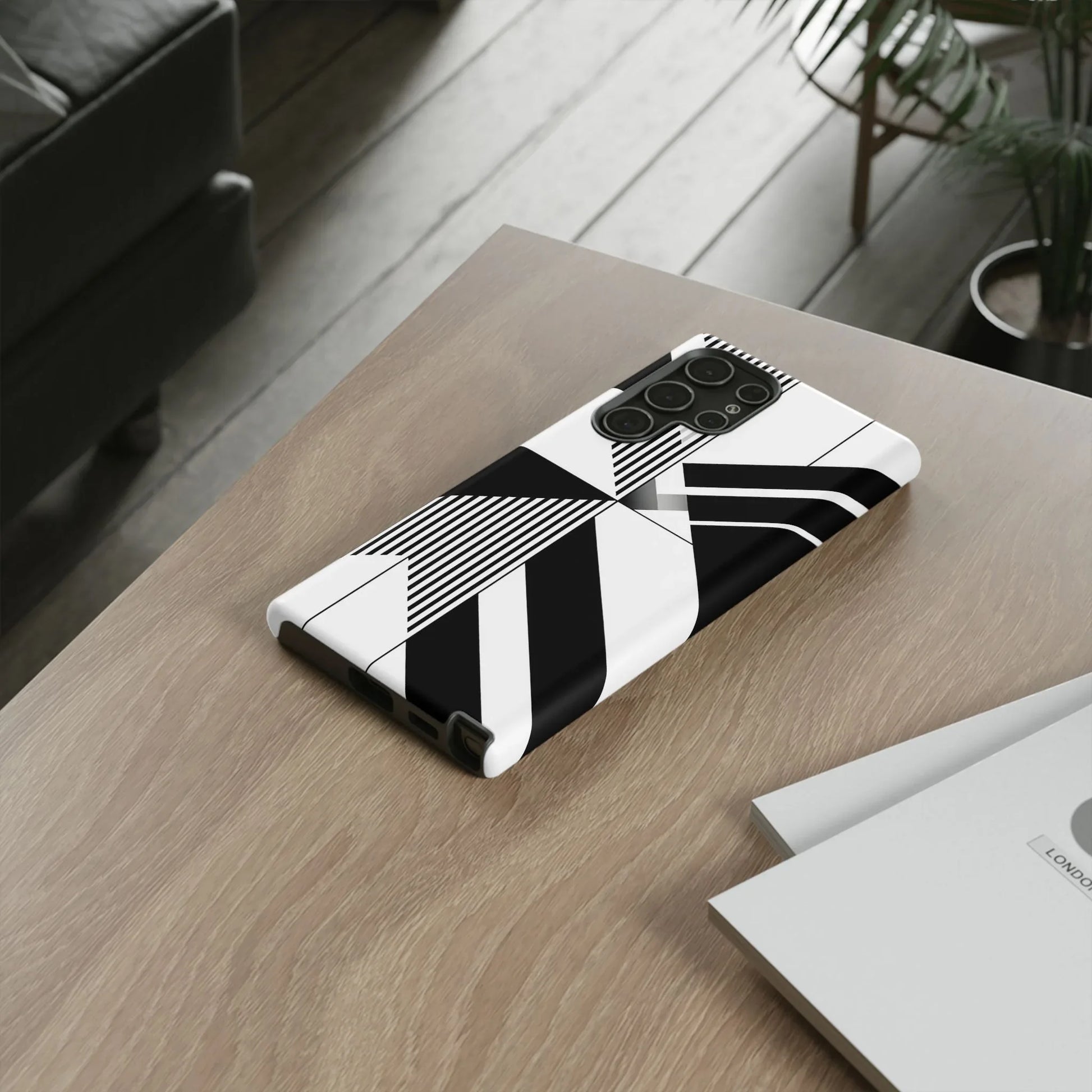 Monochrome Tough Phone Case for iPhone 11-16 and Galaxy S20–S25 - KARARMDESIGN
