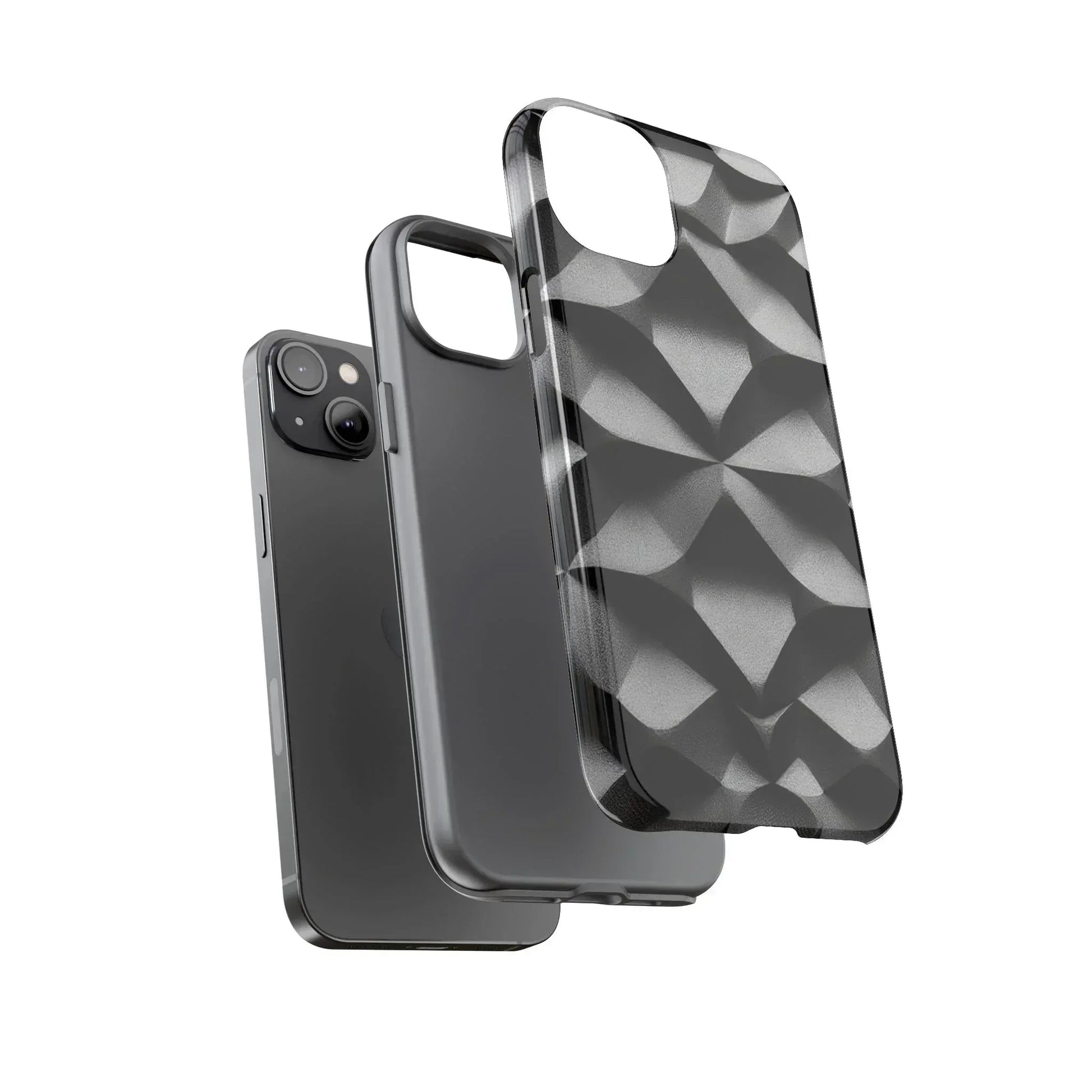 3D Geometric Phone Case for iPhone 8–17 - KARARMDESIGN
