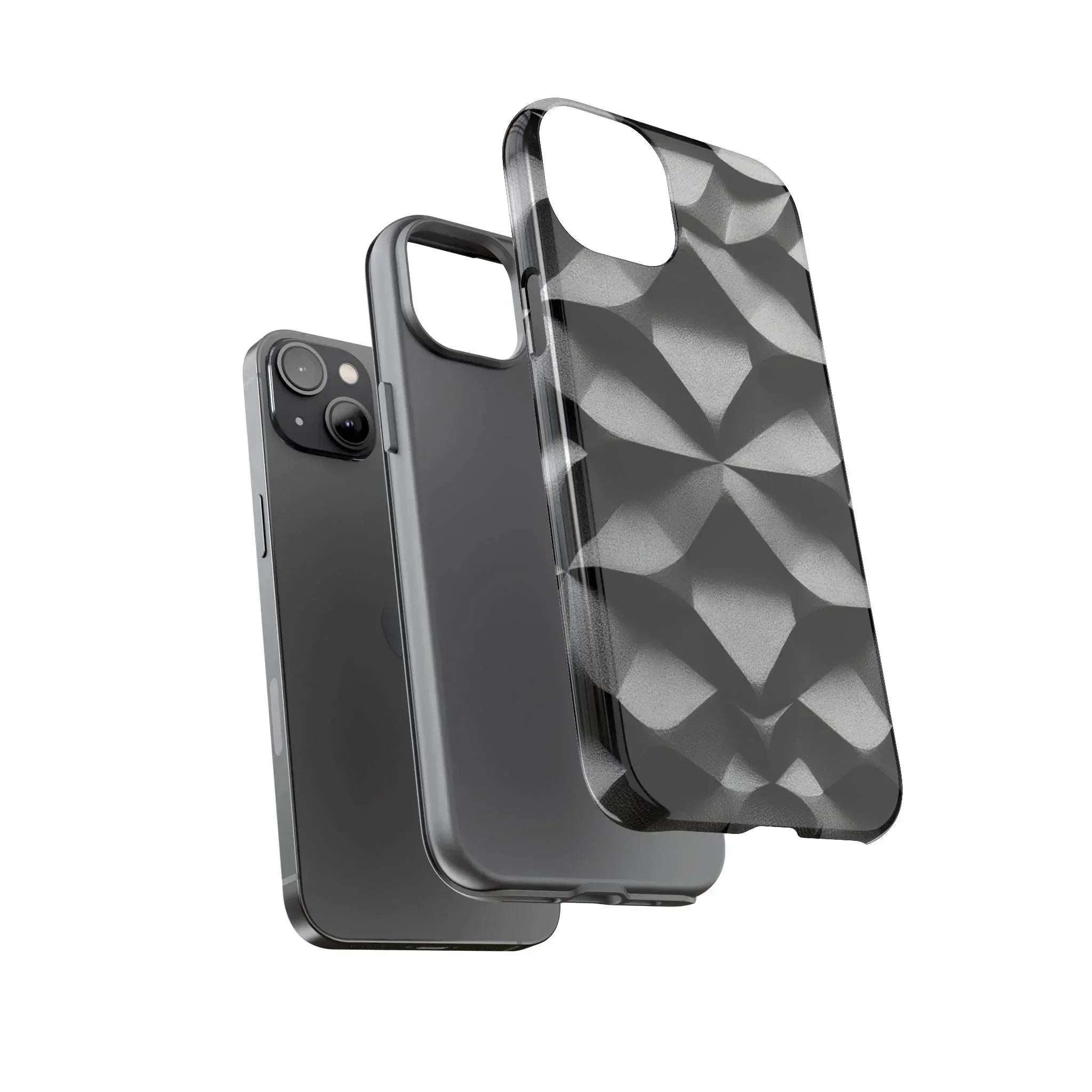 3D Geometric Phone Case for iPhone 8–17 - KARARMDESIGN
