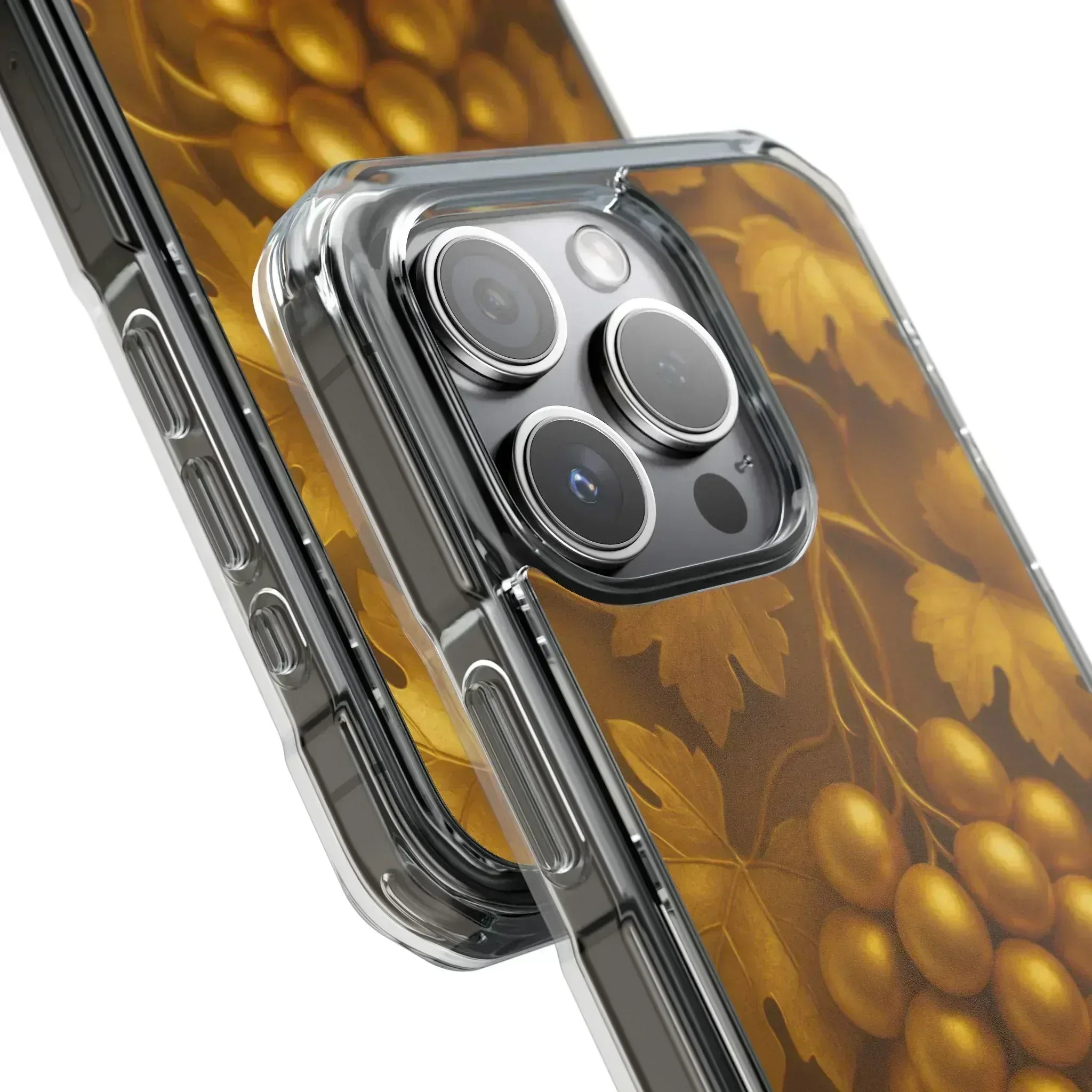 Golden Grapes Phone Case for iPhone 14–16 - KARARMDESIGN
