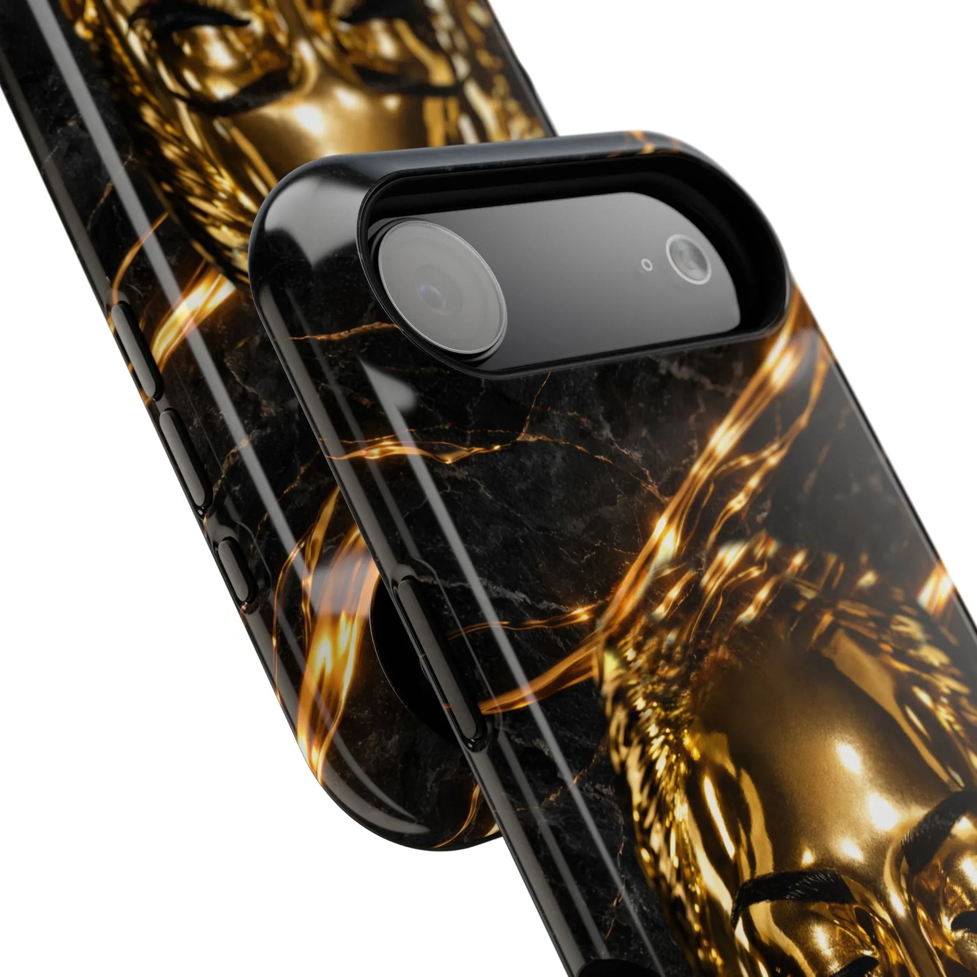 Luxury Gold Portrait Phone Case for iPhone 11-17 and Galaxy S21-S25 - KARARMDESIGN