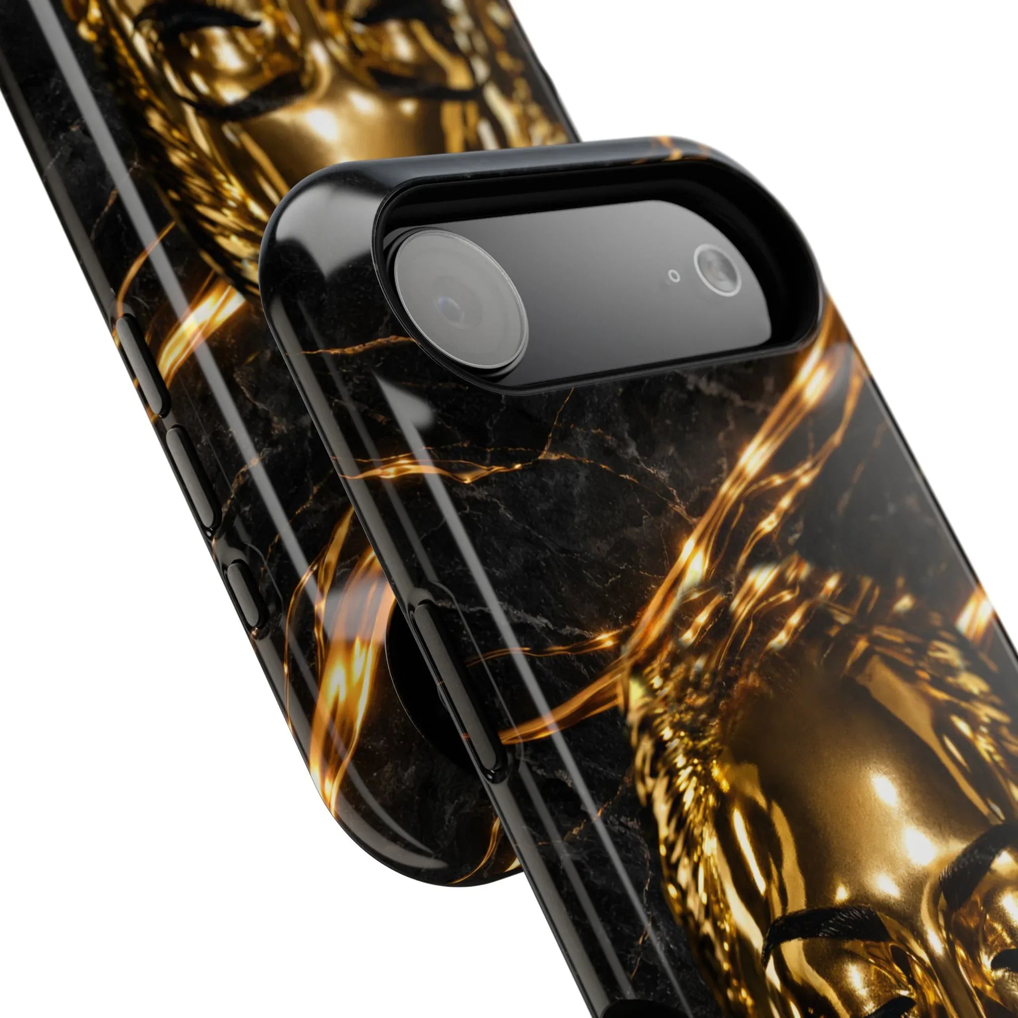 Luxury Gold Portrait Phone Case for iPhone 11-17 and Galaxy S21-S25 - KARARMDESIGN