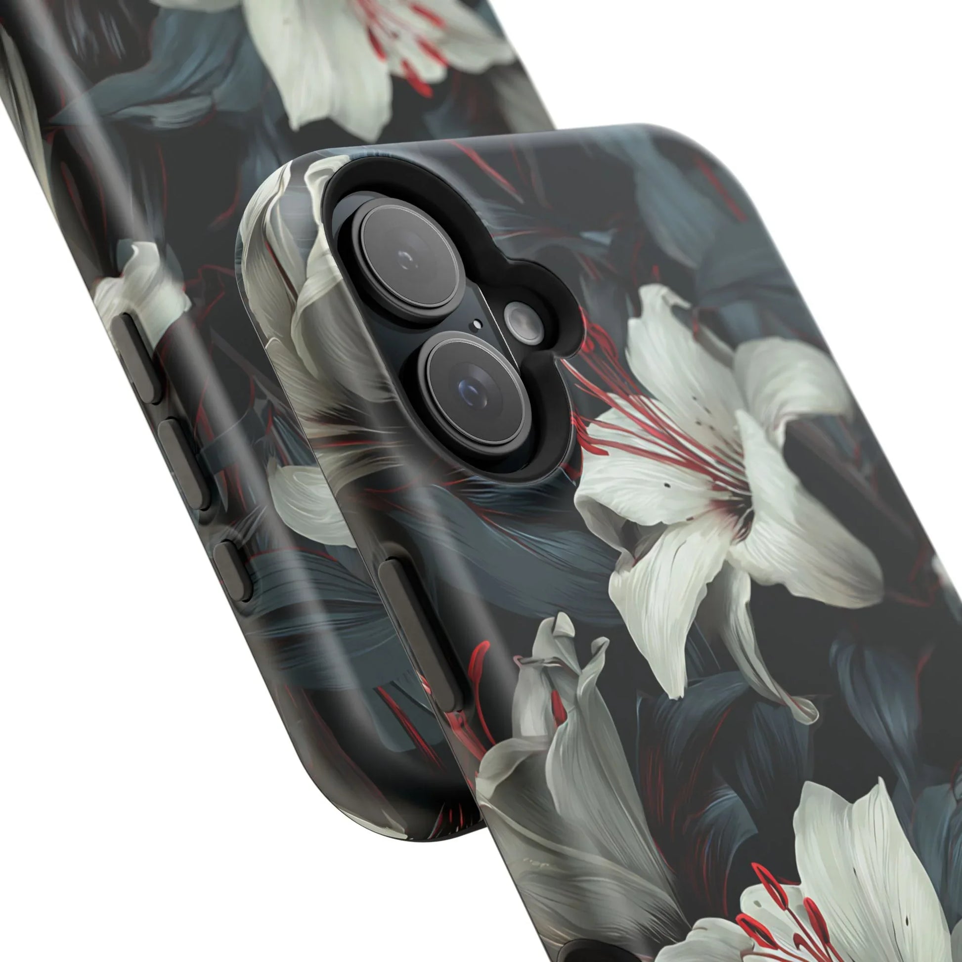 White Lily Floral Phone Case for iPhone 13-17 - KARARMDESIGN