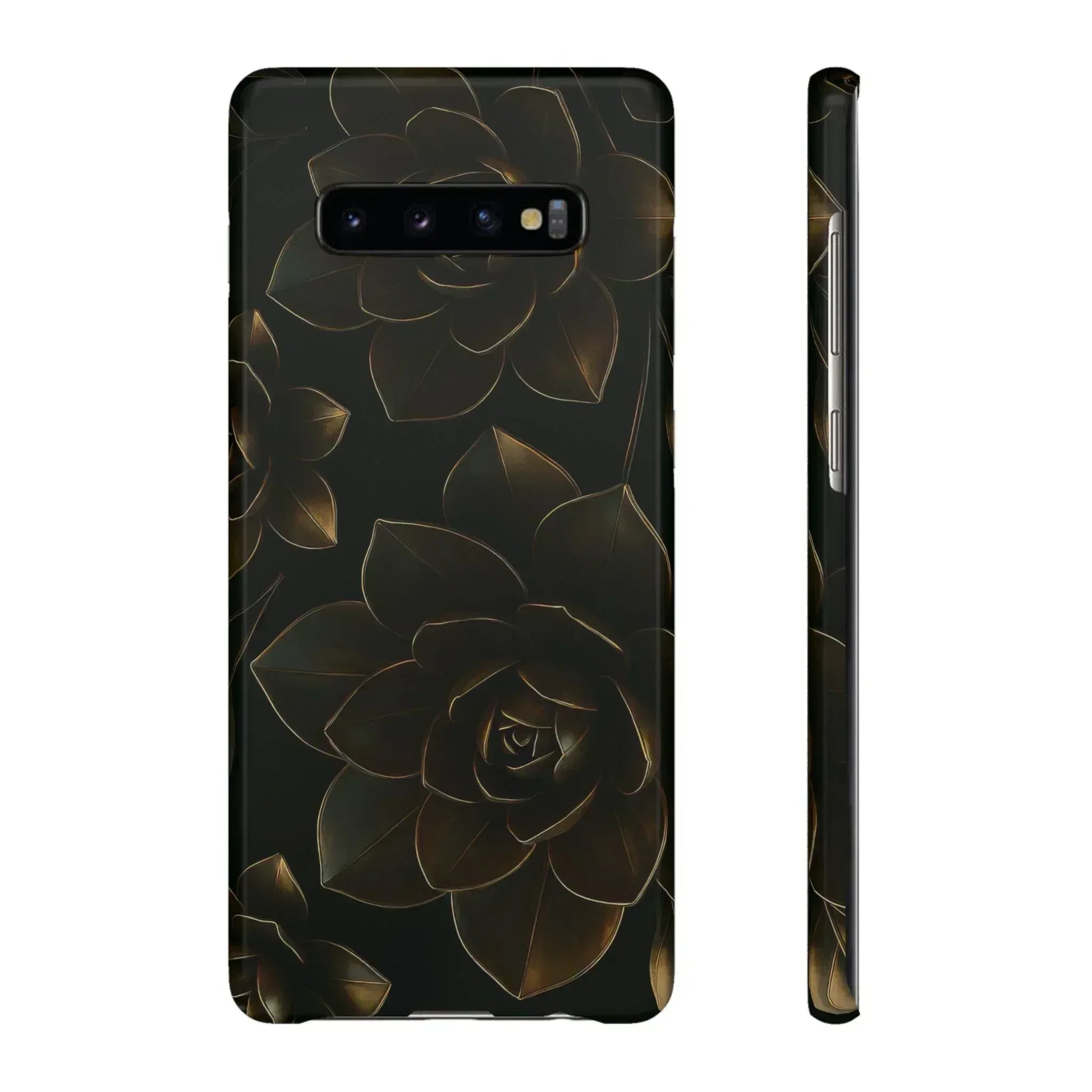 Metal Flower Phone Case for iPhone 8-16 and Galaxy S20-S24 - KARARMDESIGN