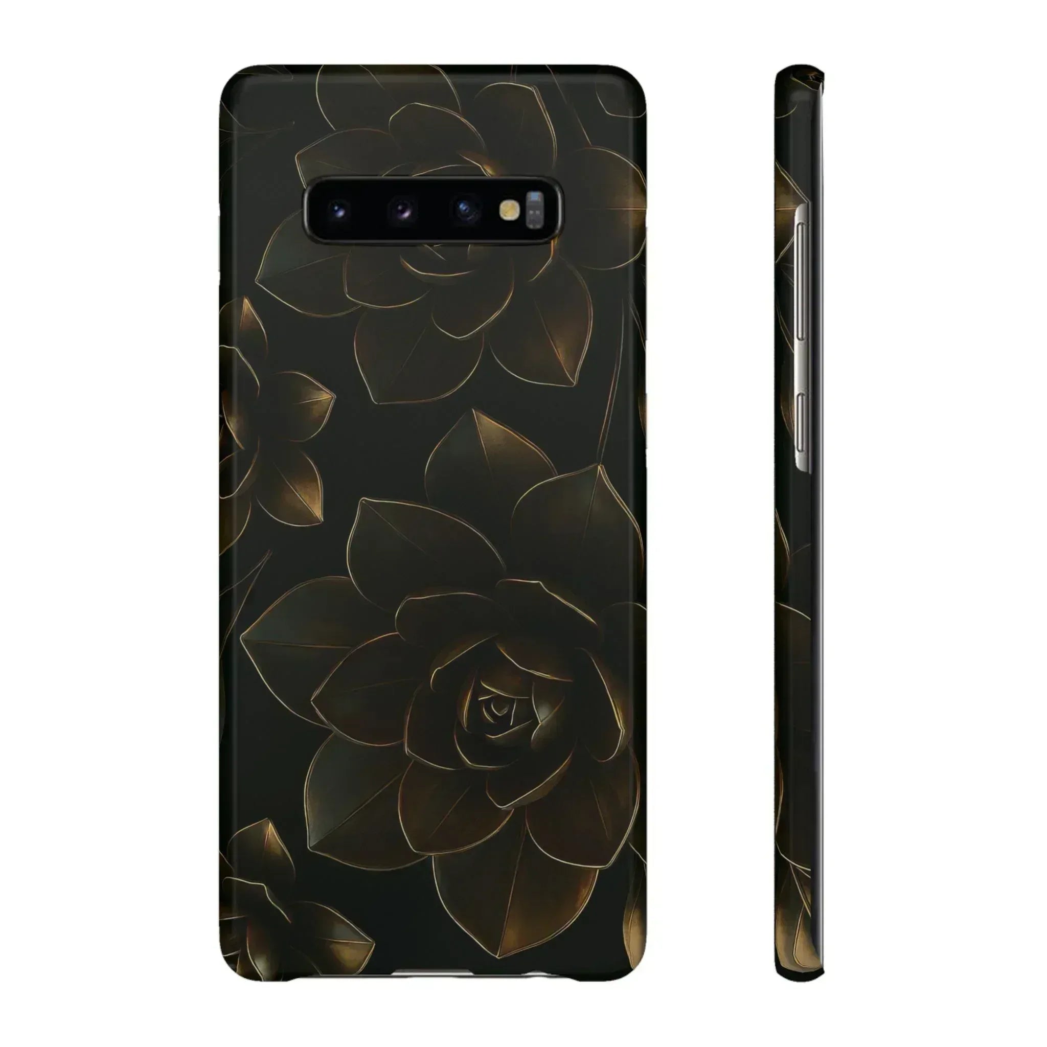 Metal Flower Phone Case for iPhone 8-16 and Galaxy S20-S24 - KARARMDESIGN