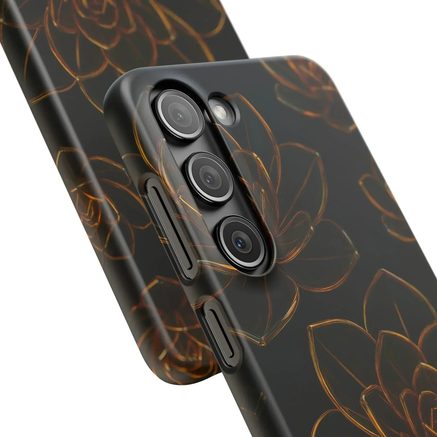 Glass Flower Phone Case for iPhone 7-16 and Galaxy S10-S24 Models