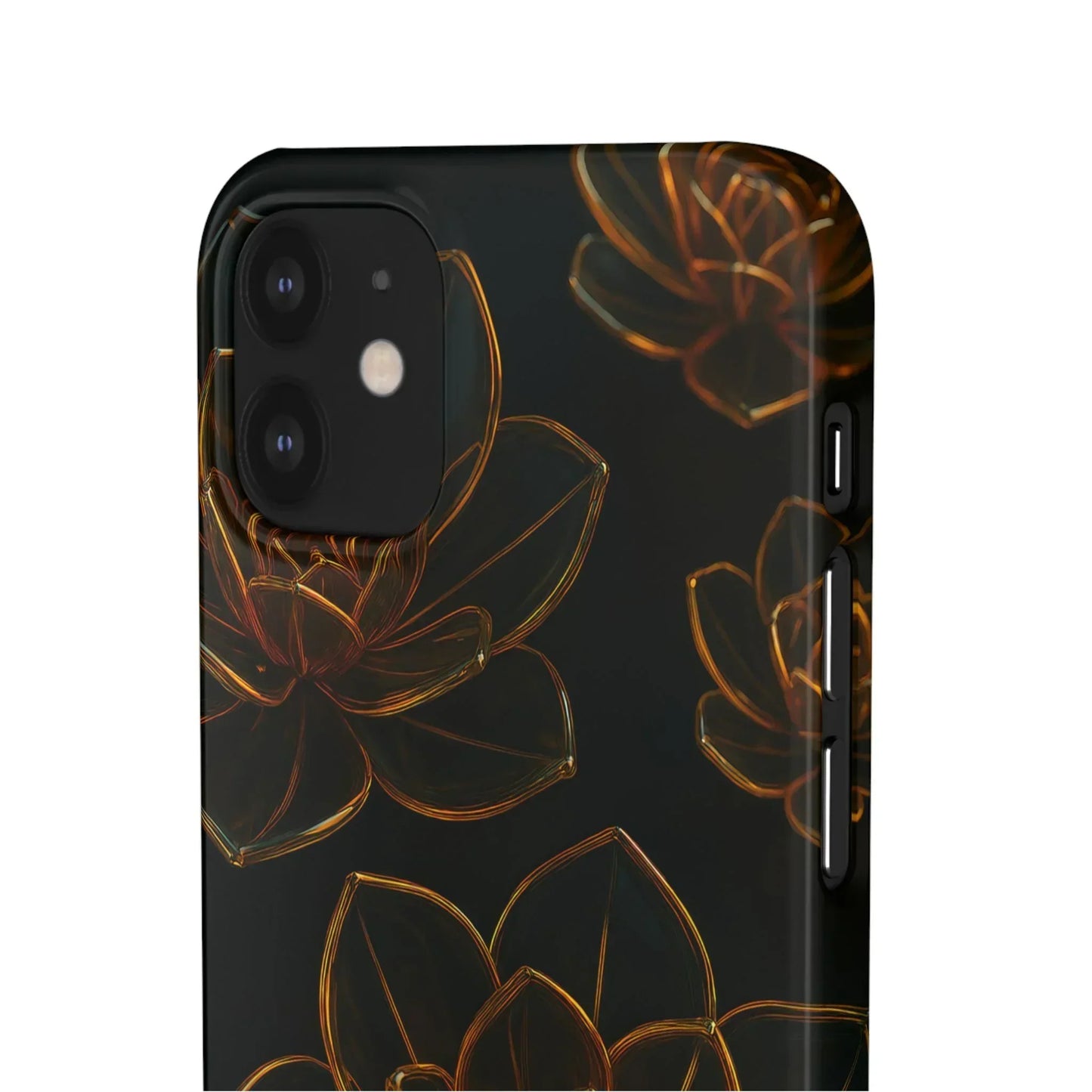 Glass Flower Phone Case for iPhone 7-16 and Galaxy S10-S24 Models