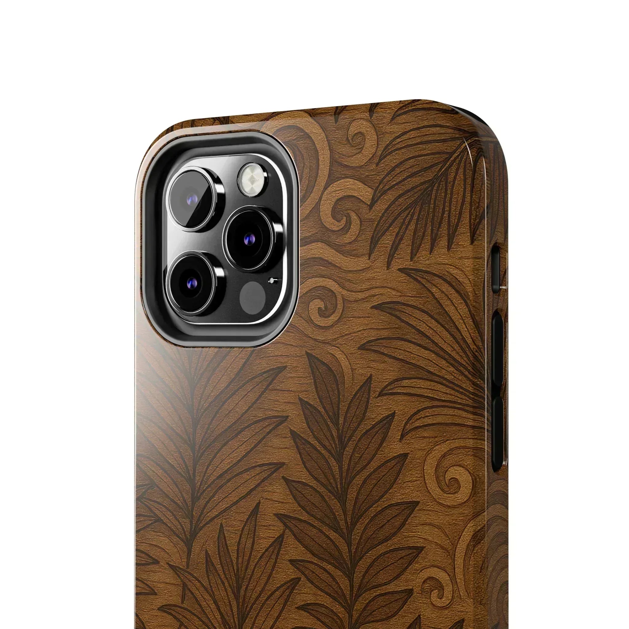 Wood Leaf Armor Phone Case for iPhone and Galaxy - KARARMDESIGN