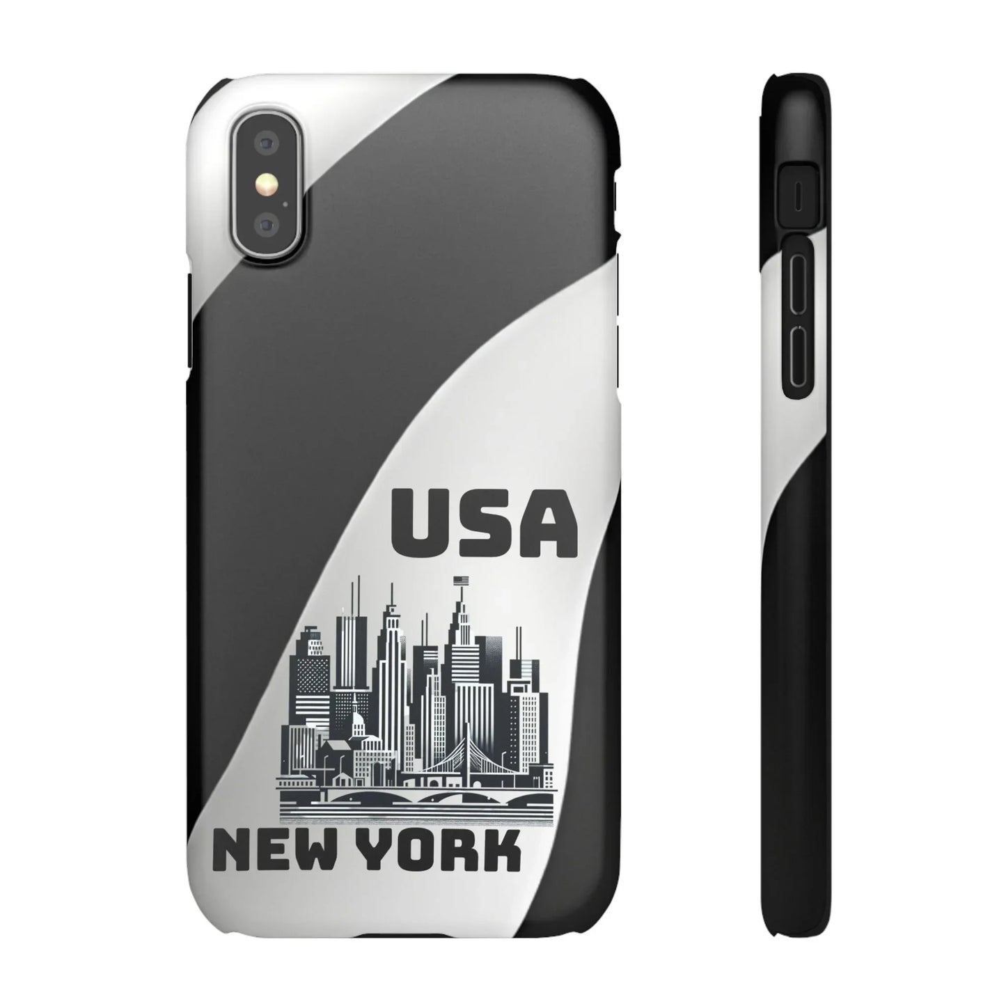 Monochrome New York City Skyline Phone Case for iPhone, Galaxy & Pixel - KarArmDesign