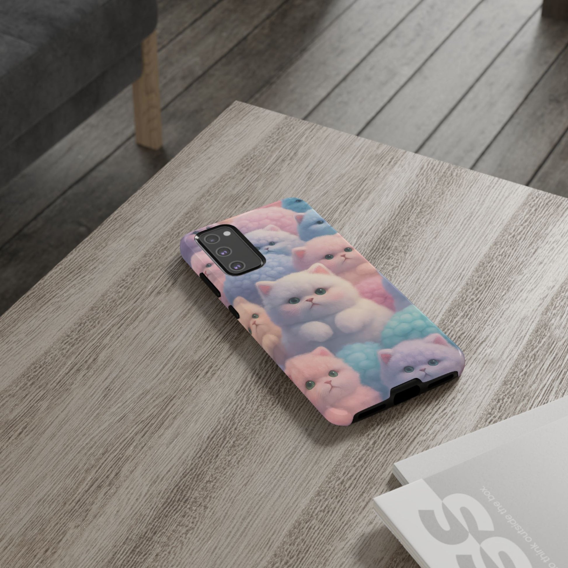 Pastel Kitten Phone Case for iPhone 8-17 and Samsung Galaxy S10-S25 Models - KARARMDESIGN