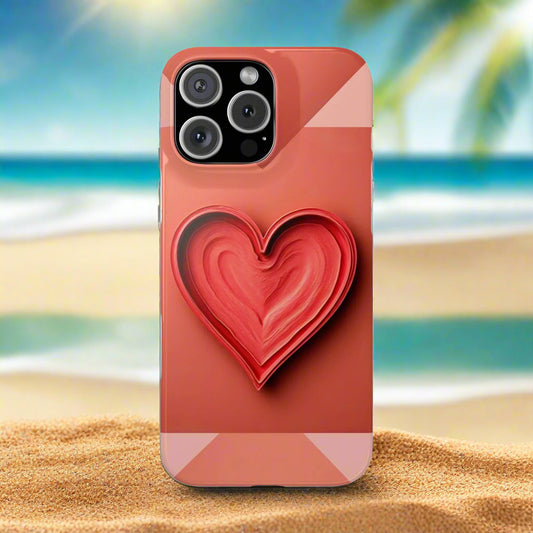Heart Design Phone Case for iPhone X to 16 Series - KarArmDesign