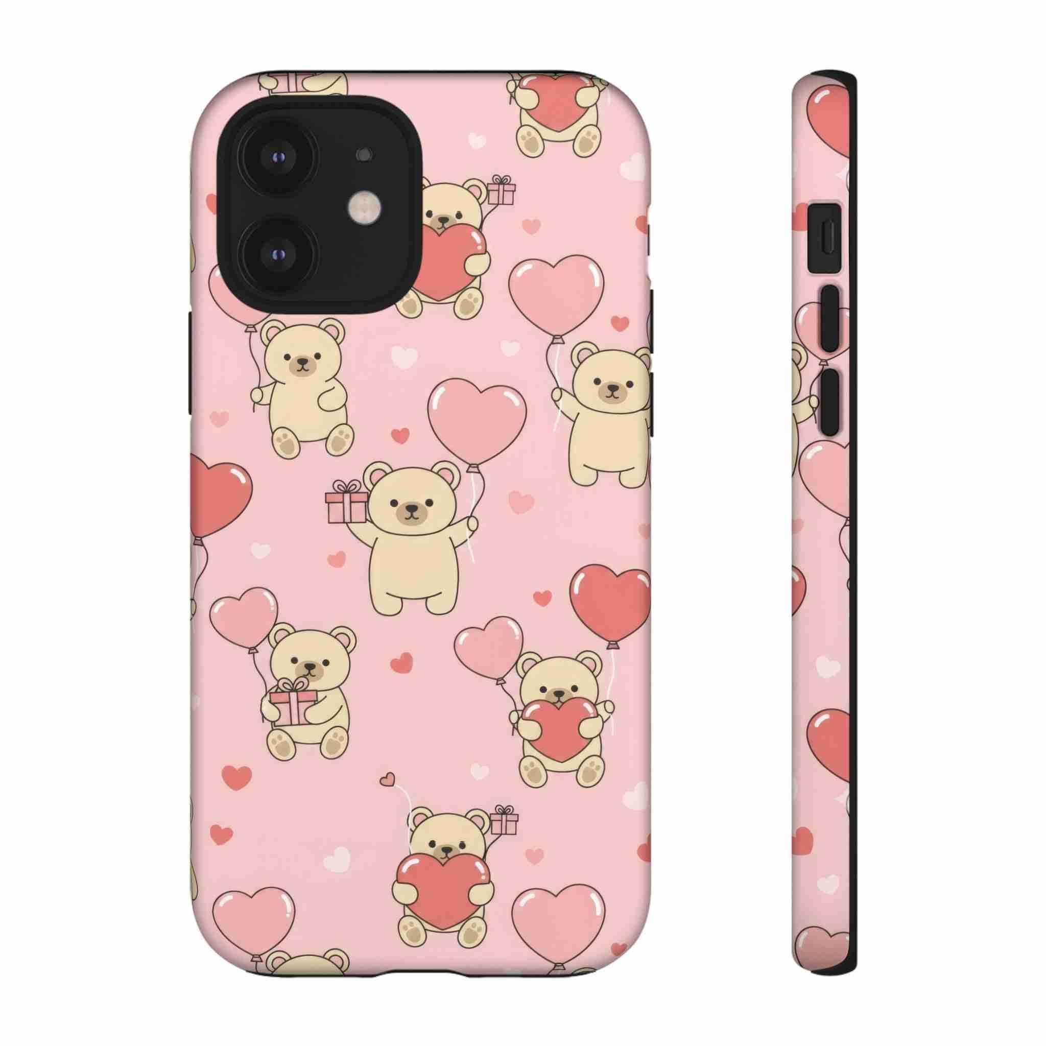 Teddy's Valentine Parade Phone Case for iPhone 11-17 and Galaxy S21-S25 - KARARMDESIGN