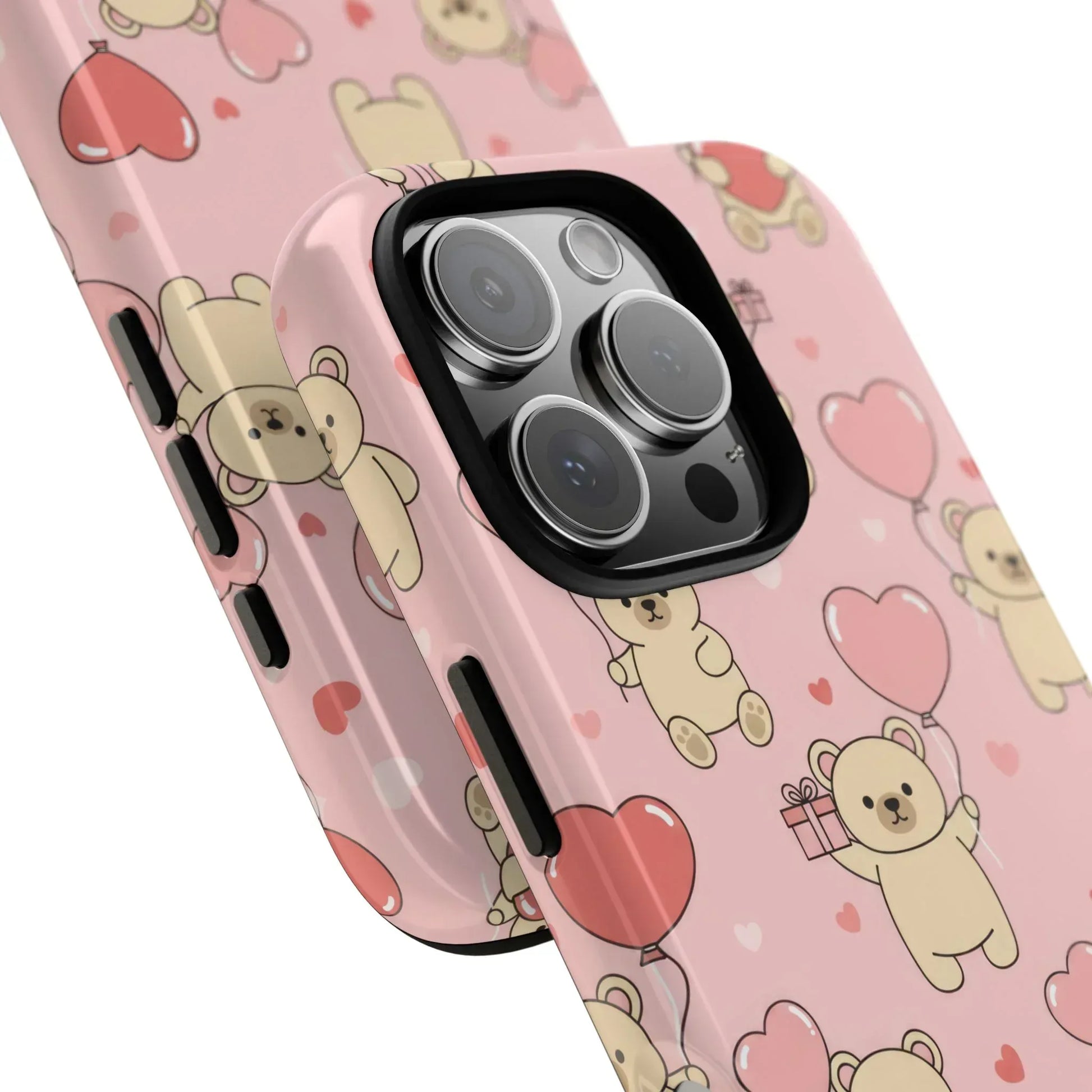 Teddy's Valentine Parade Phone Case for iPhone 11-17 and Galaxy S21-S25 - KARARMDESIGN