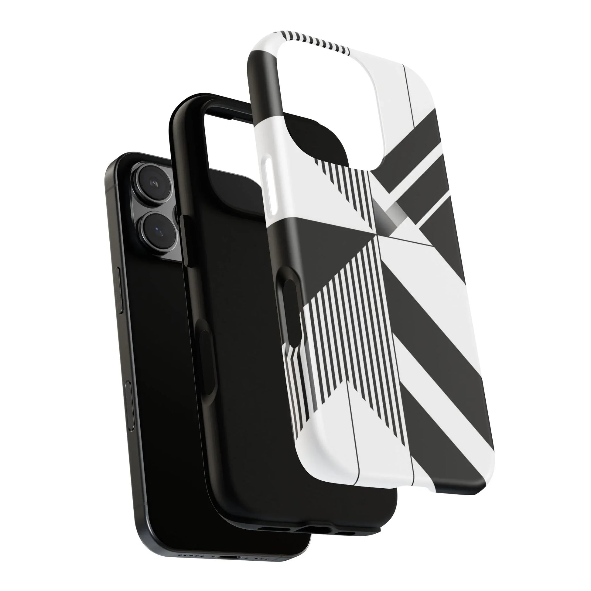 Monochrome Tough Phone Case for iPhone 11-16 and Galaxy S20–S25 - KARARMDESIGN