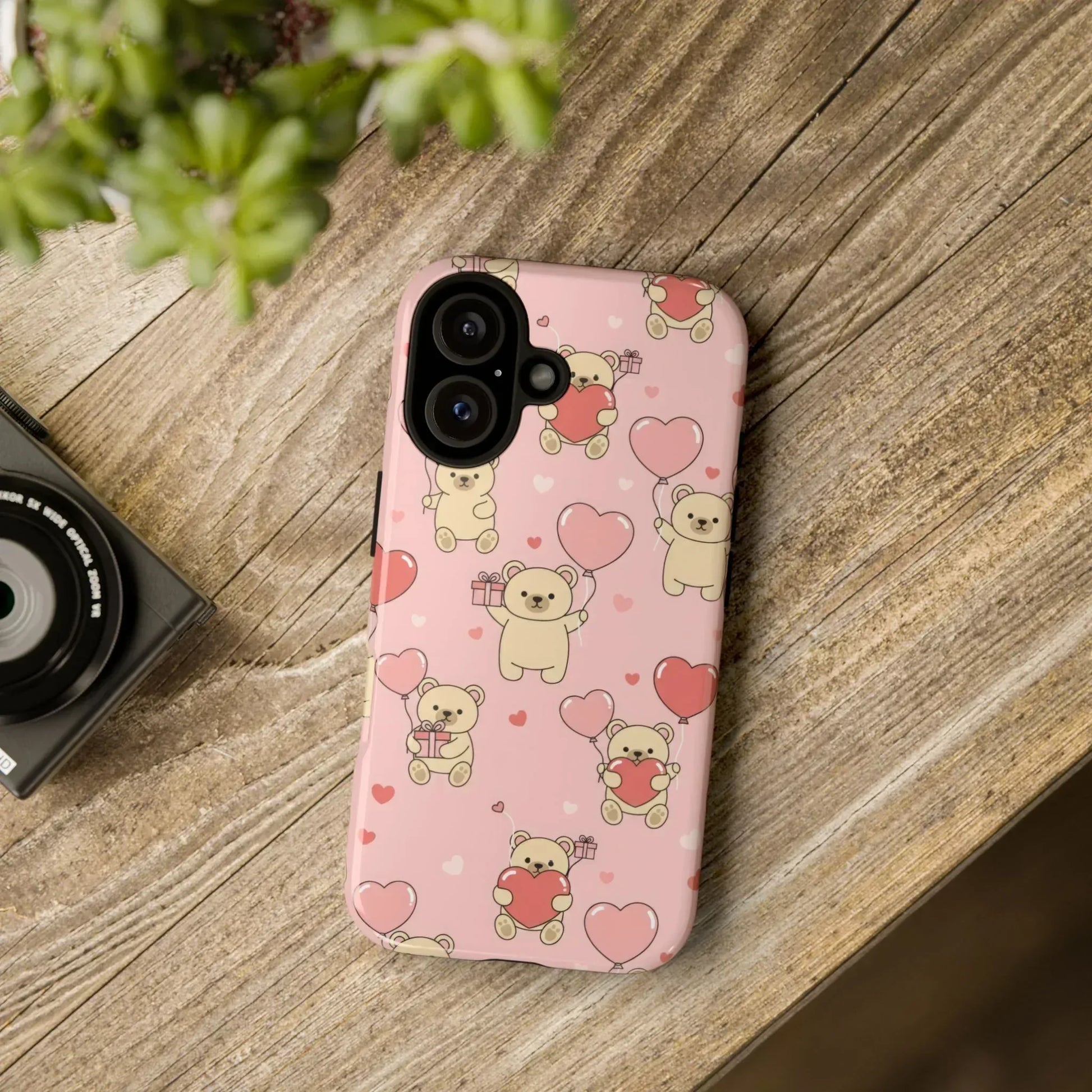 Teddy's Valentine Parade Phone Case for iPhone 11-17 and Galaxy S21-S25 - KARARMDESIGN