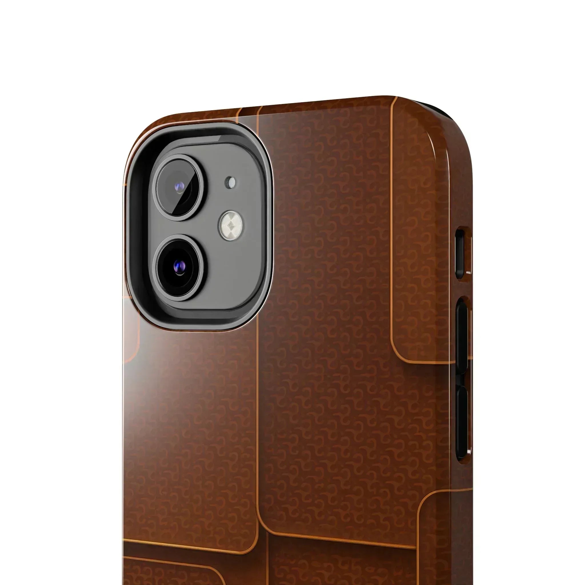 Textured Brown Phone Case for iPhone 7-16 and Samsung Galaxy S21-S24 - KARARMDESIGN