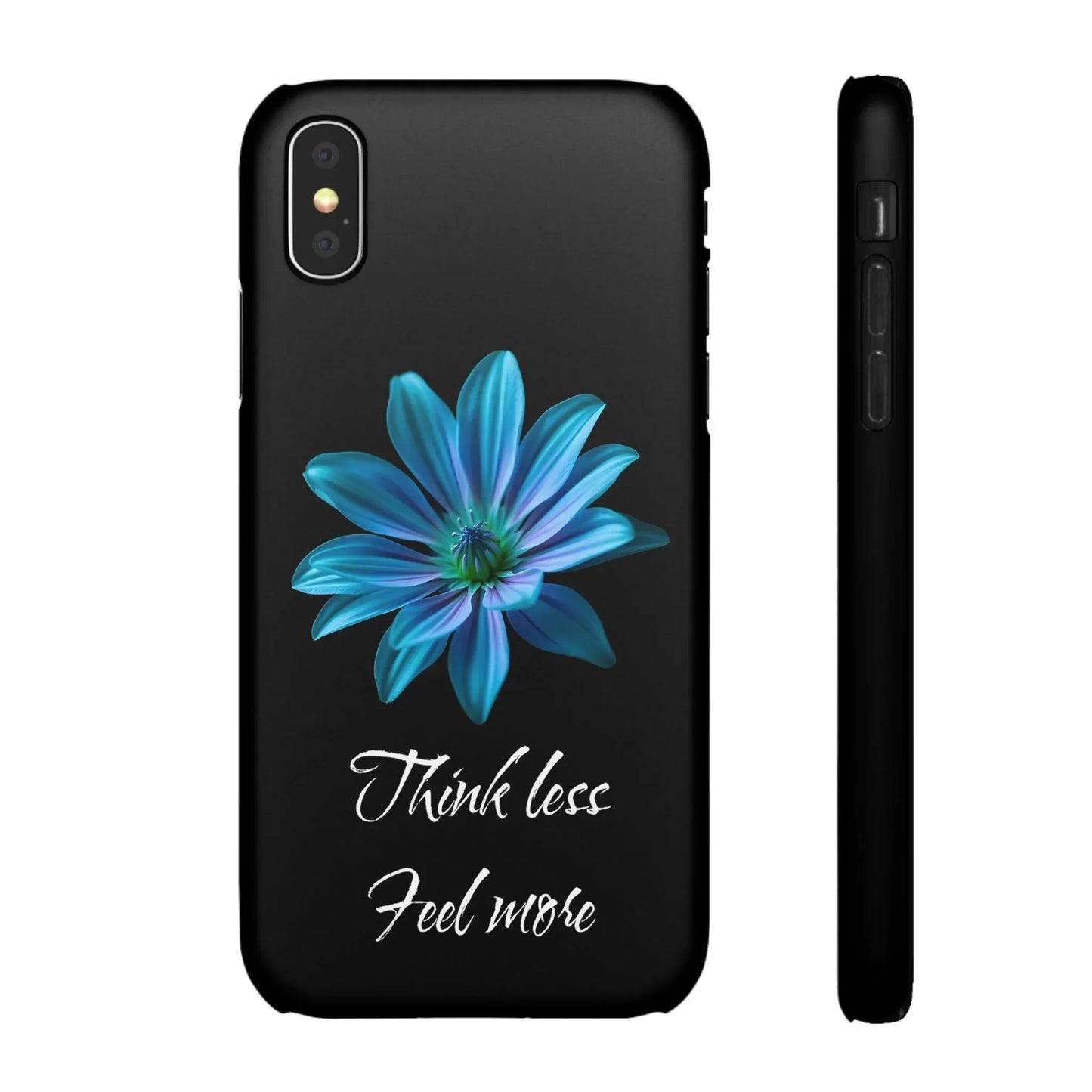 Inspirational Floral Phone Case – “Think Less, Feel More” Design Case for iPhone & Galaxy - KarArmDesign