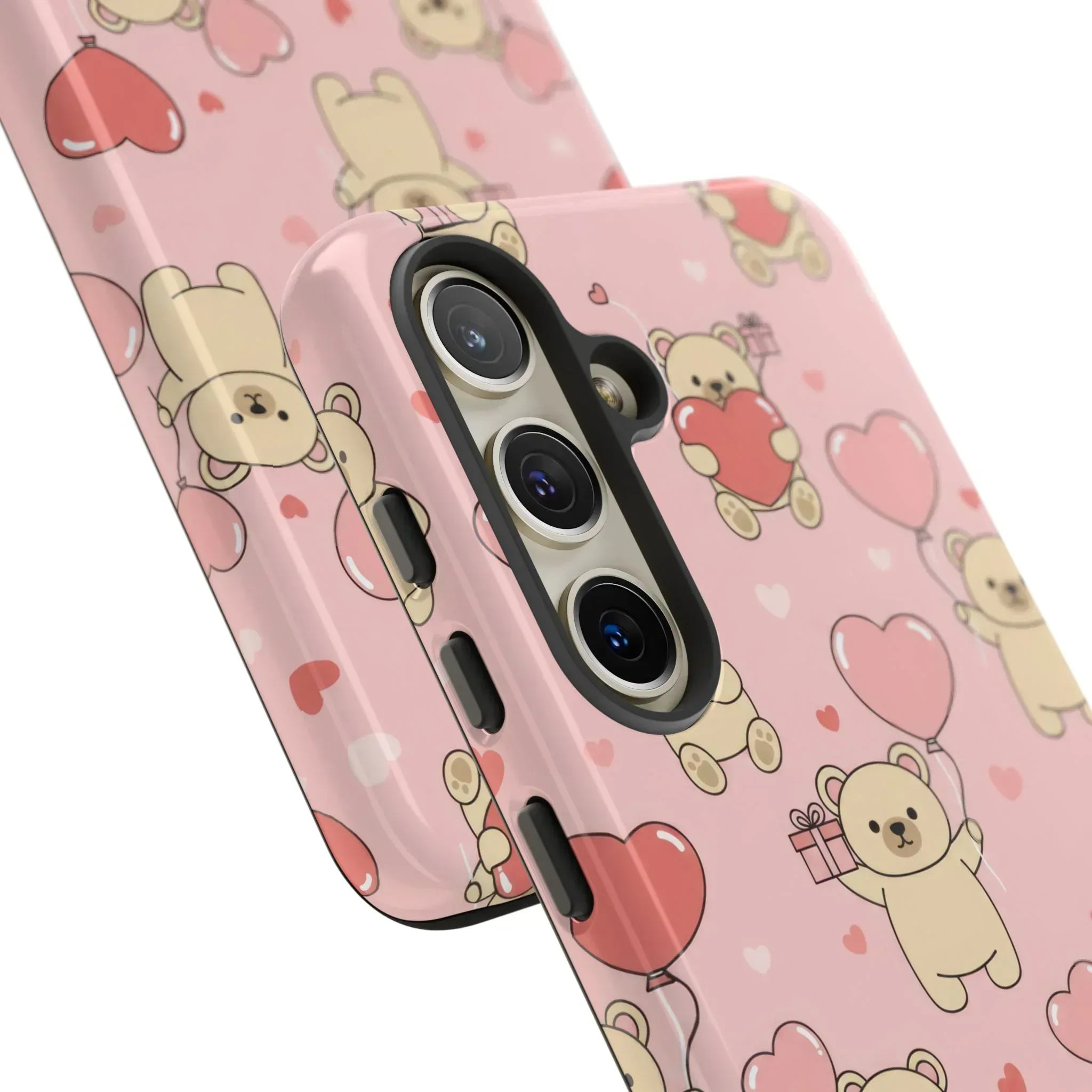 Teddy's Valentine Parade Phone Case for iPhone 11-17 and Galaxy S21-S25 - KARARMDESIGN