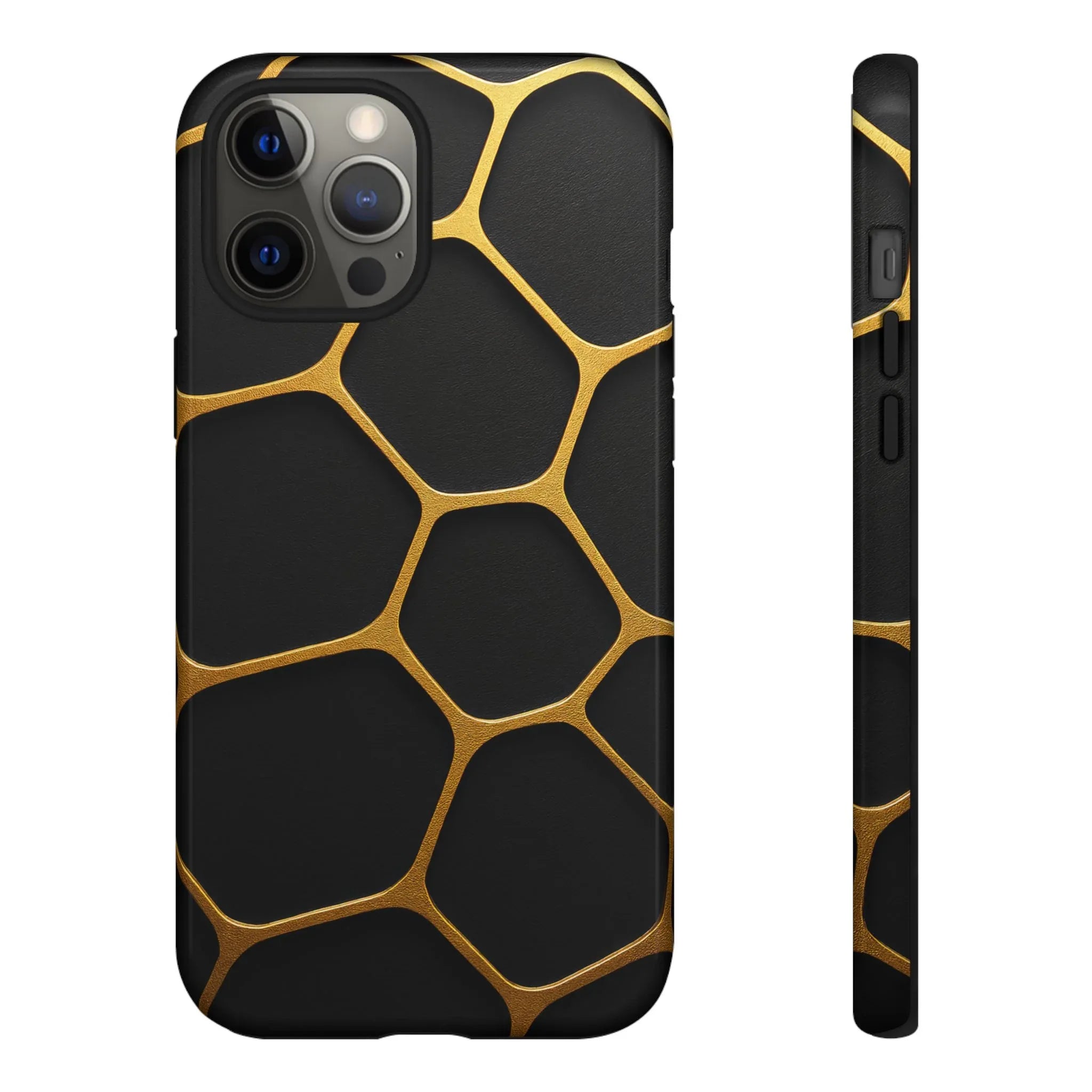 Golden Cellscape Phone Case for iPhone 8-17 and Galaxy S20-S25 - KARARMDESIGN