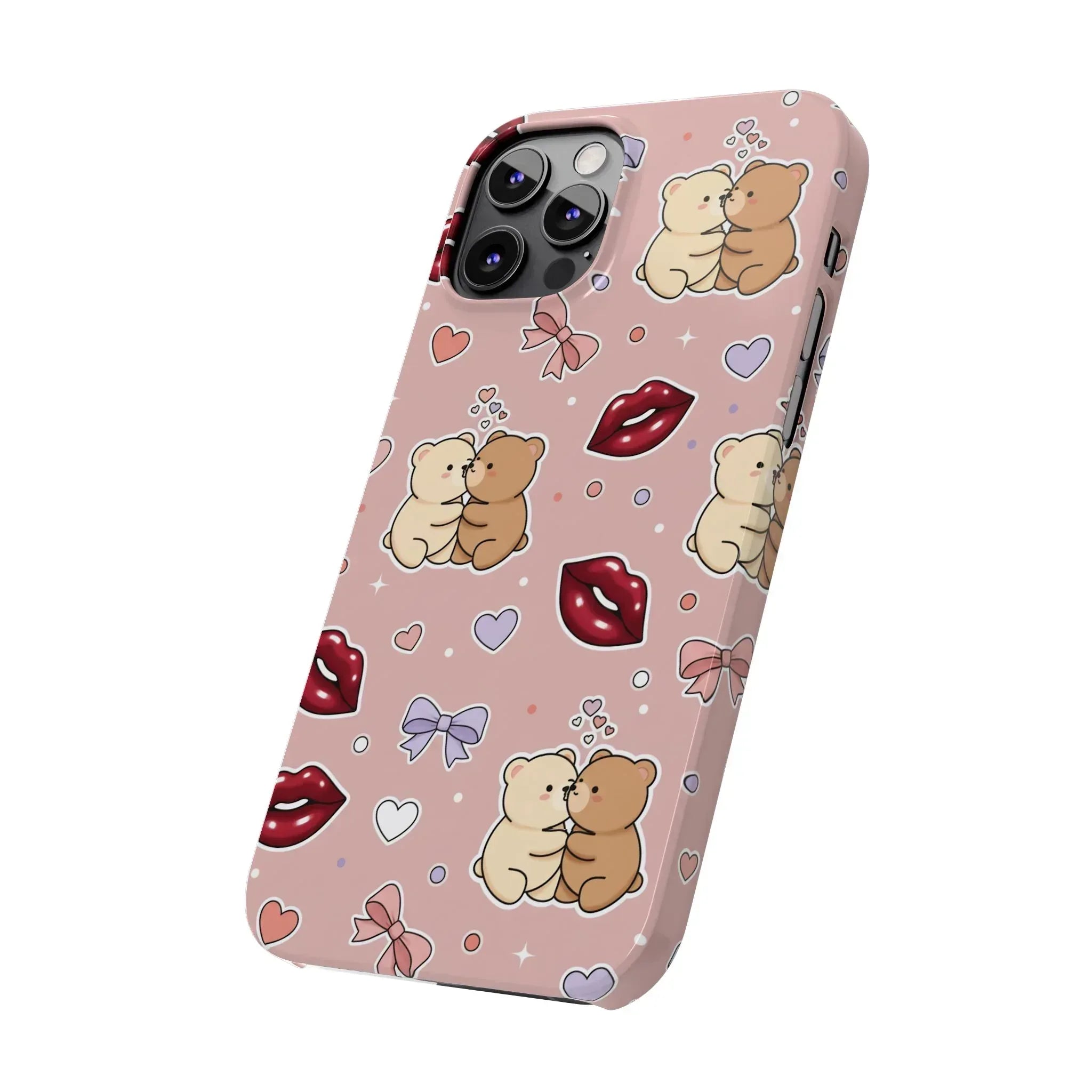 Bear Hug Bliss Phone Case for iPhone 11-17 - KARARMDESIGN