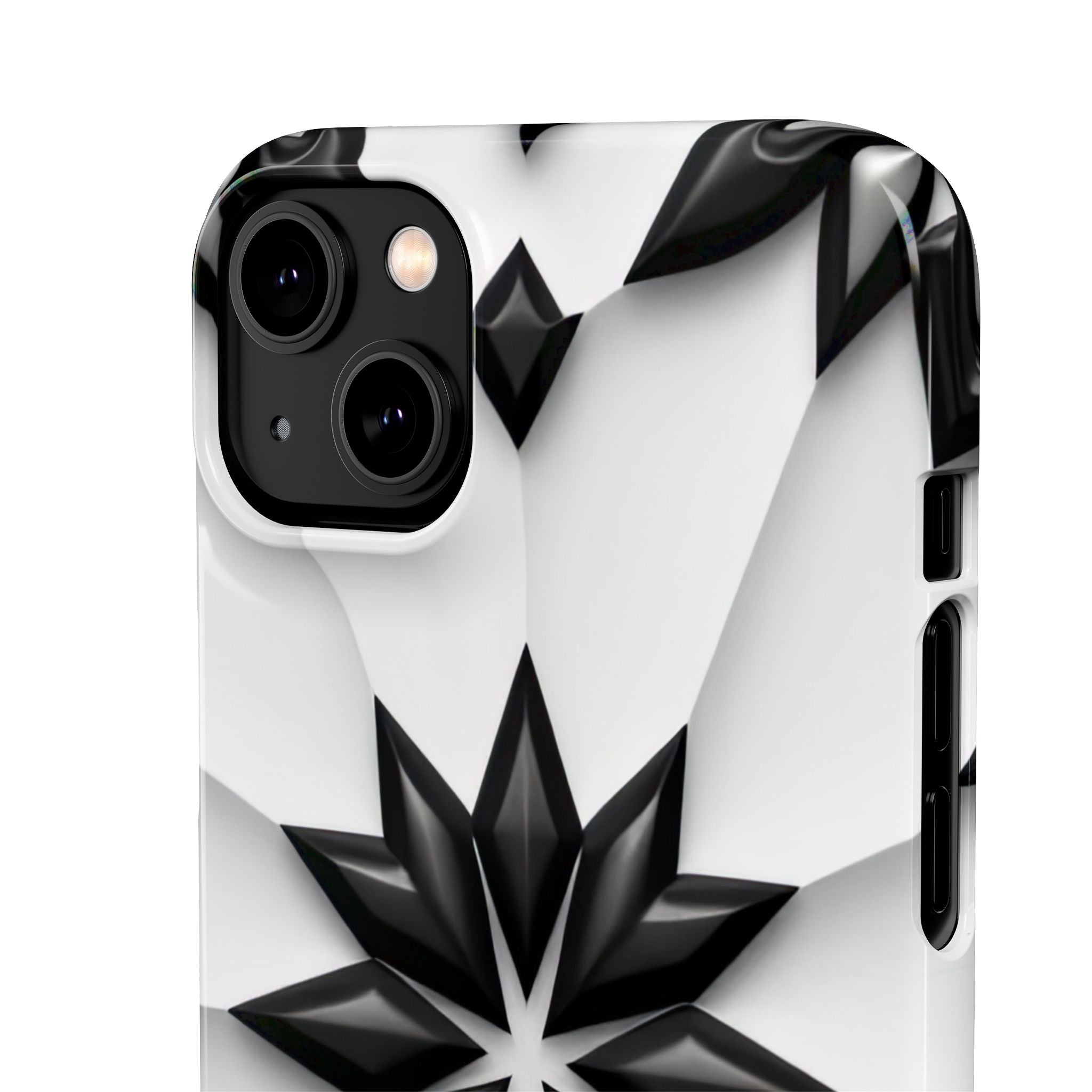 Black & White Geometric Snap Case for iPhone & Samsung Galaxy