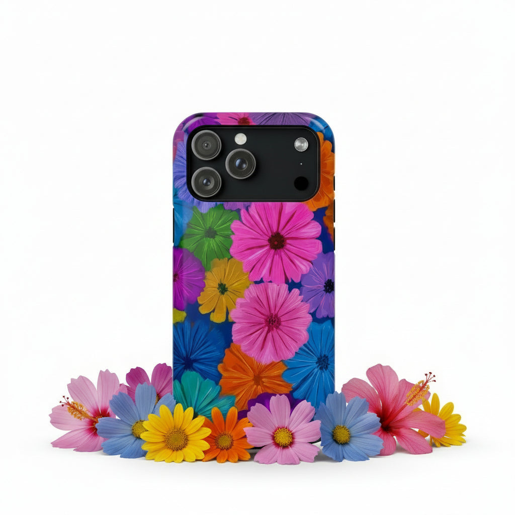 Bloom Pattern Phone Case for iPhone 11-17 and Galaxy S21-S22 Models - KARARMDESIGN