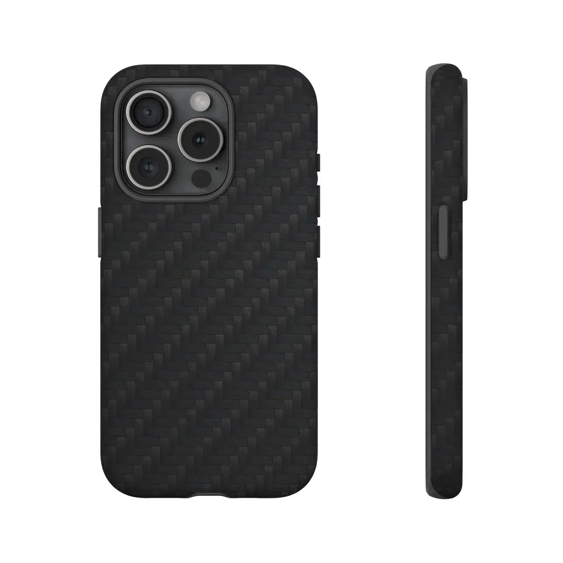 Black Carbon Phone Case for iPhone 8-16 and Google Pixel up to 9 - KARARMDESIGN