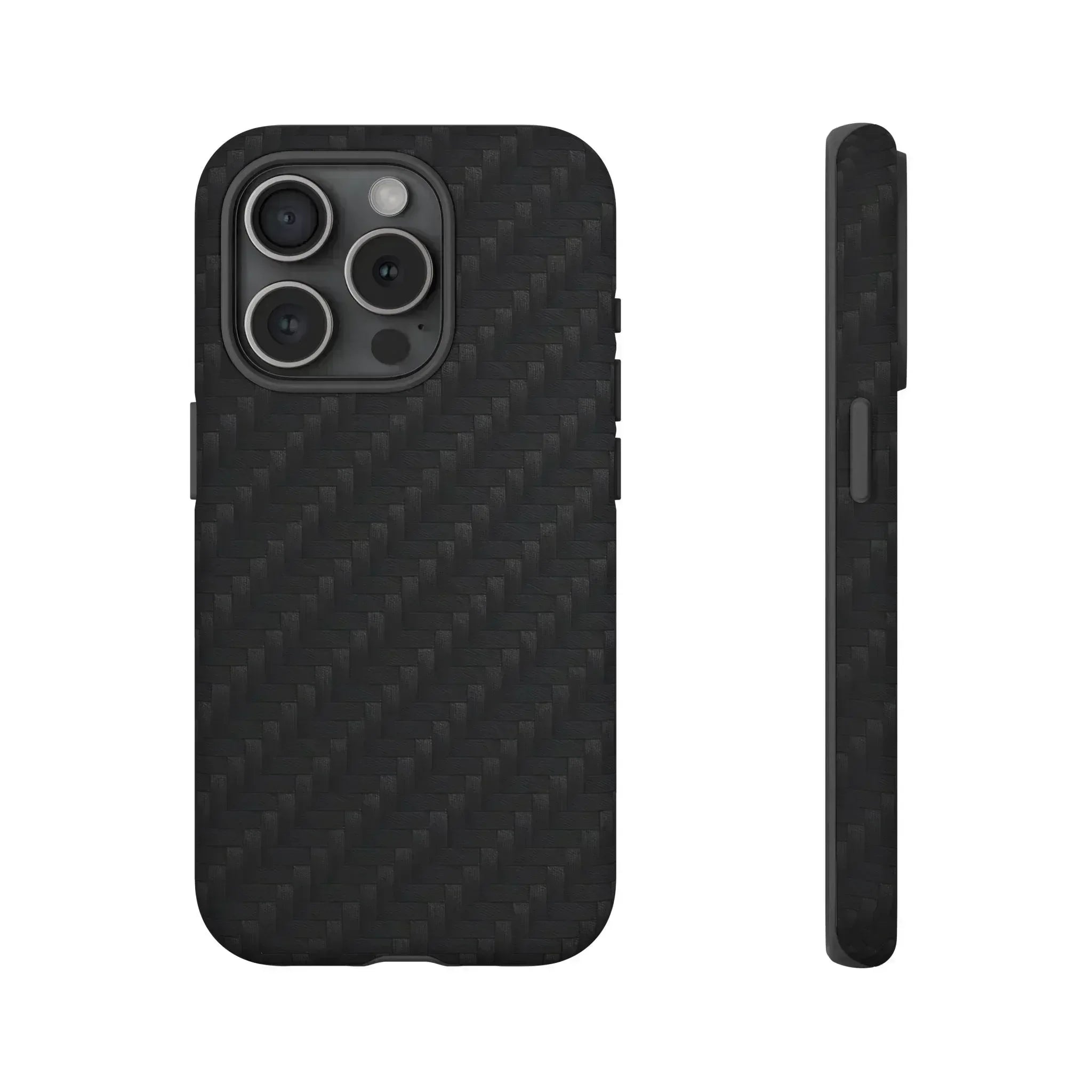 Black Carbon Phone Case for iPhone 8-16 and Google Pixel up to 9 - KARARMDESIGN