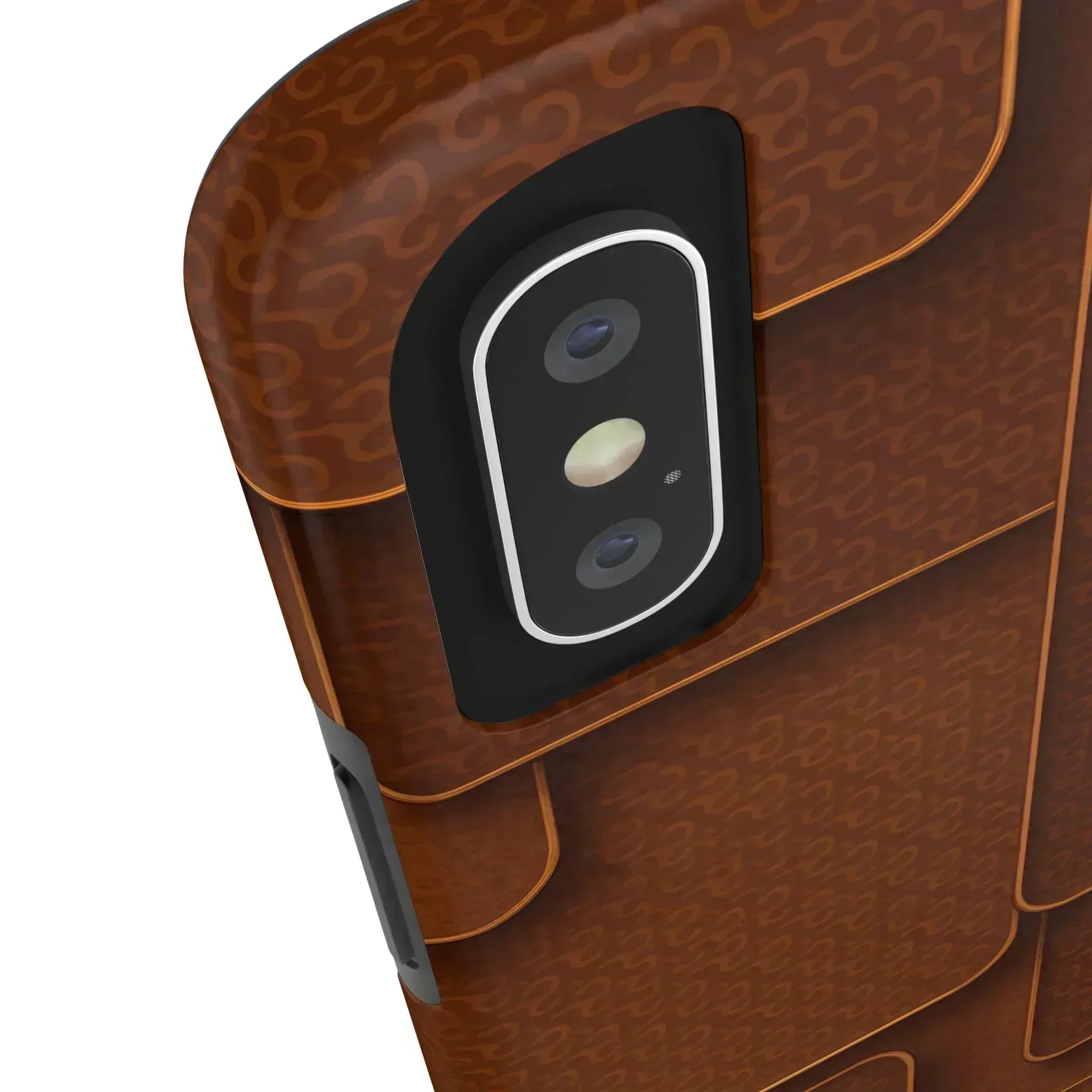 Textured Brown Phone Case for iPhone 7-16 and Samsung Galaxy S21-S24 - KARARMDESIGN
