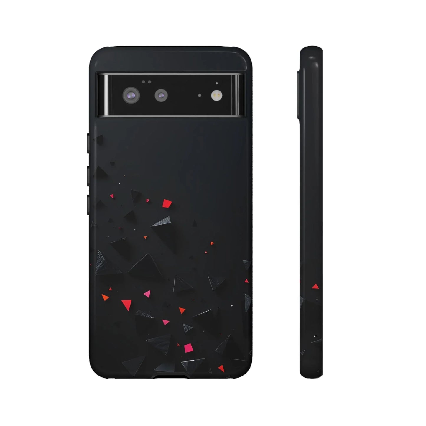 Black and Red Neon Phone Case for iPhone 8-16 and Pixel up to 9 Models - KarArmDesign