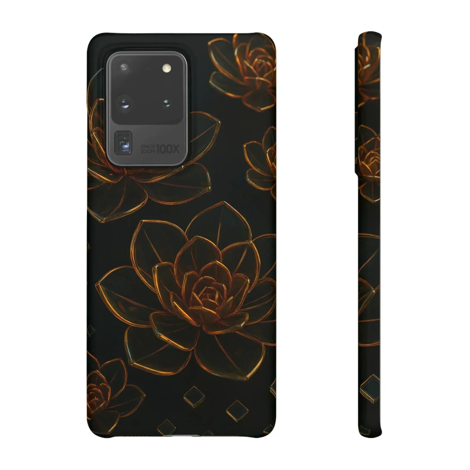 Glass Flower Phone Case for iPhone 8-16 and Galaxy S20-S24 - KARARMDESIGN