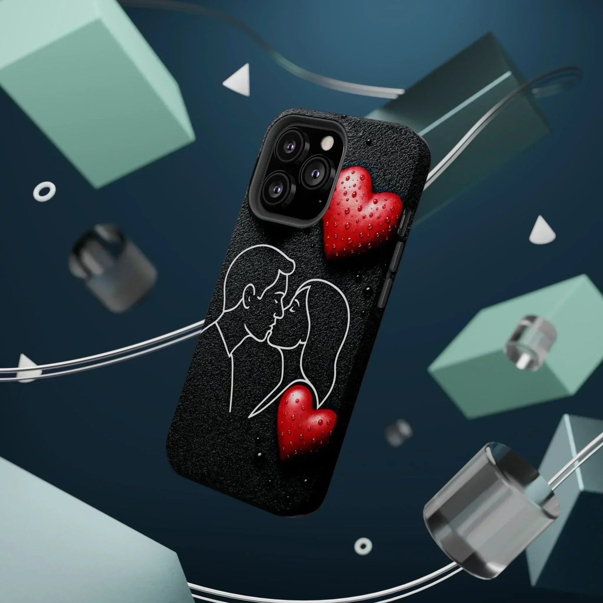 Midnight Kiss Phone Case for iPhone 13-16 Models - KarArmDesign