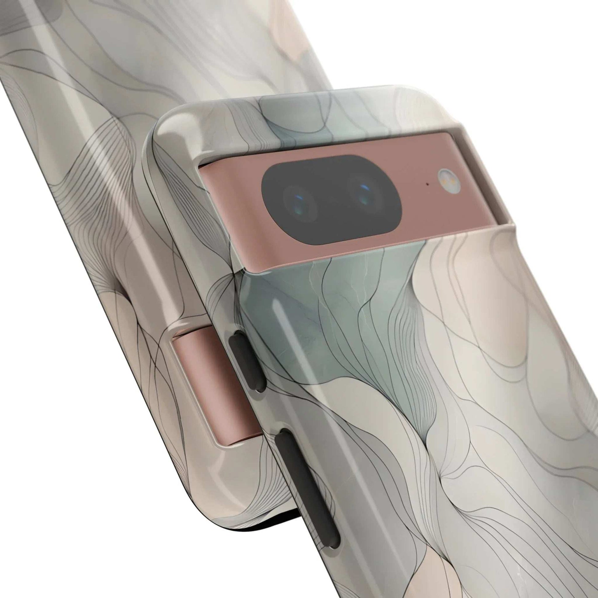 Pastel Wave Phone Case – Minimalist Design for iPhone & Pixel - KARARMDESIGN