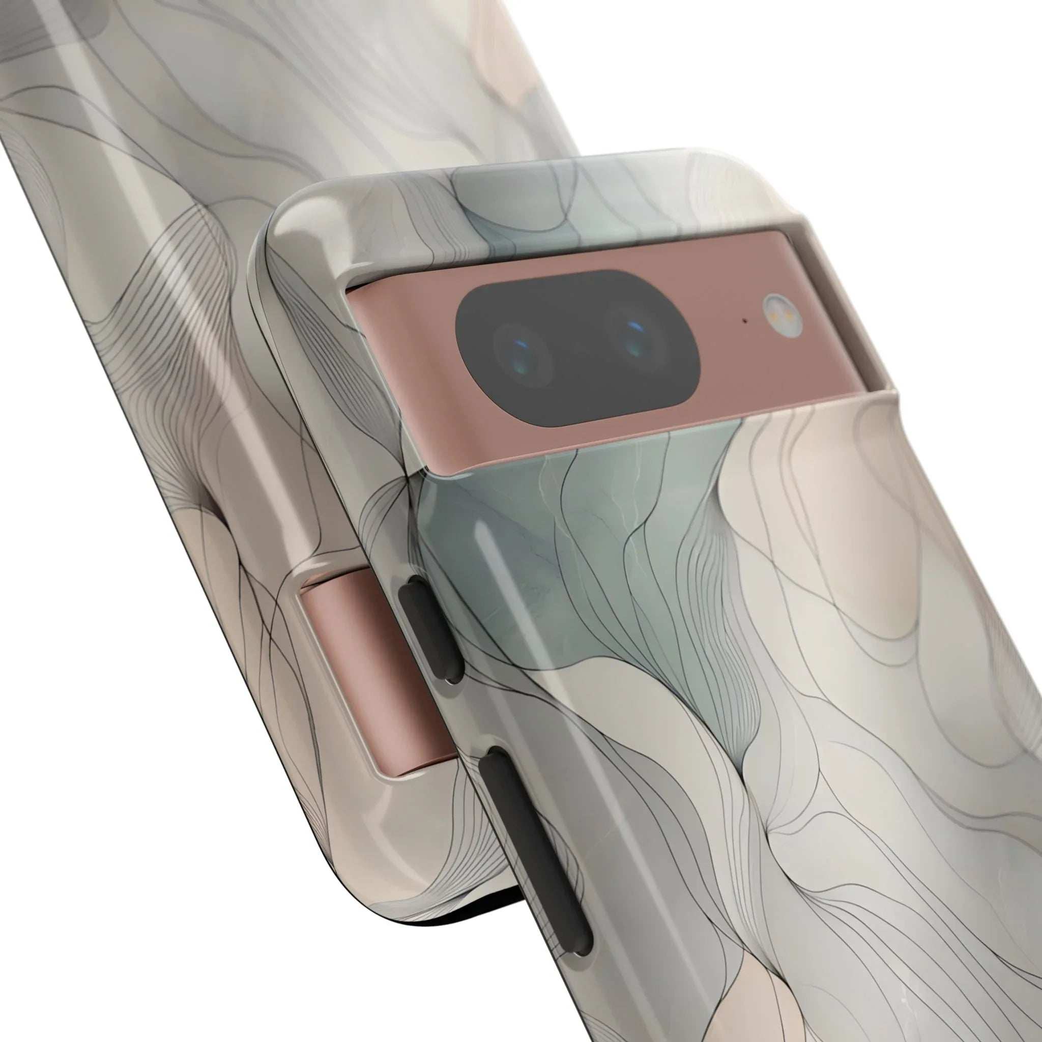 Pastel Wave Phone Case – Minimalist Design for iPhone & Pixel - KARARMDESIGN