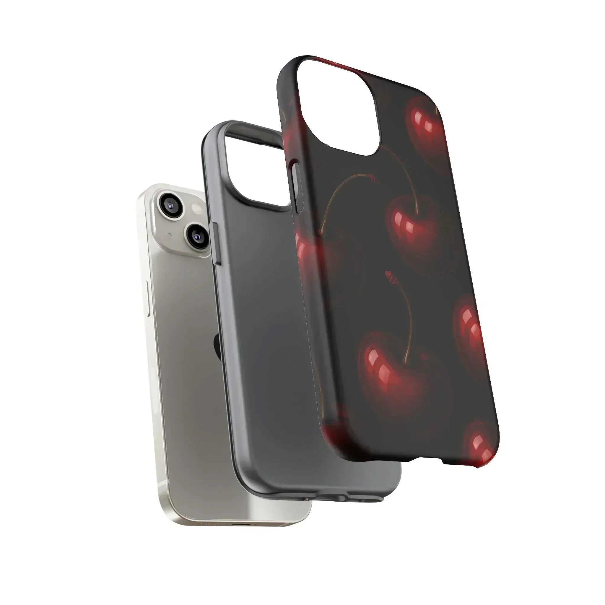 Cherry Phone Case for iPhone X-16 and Galaxy S20-S25 - KARARMDESIGN