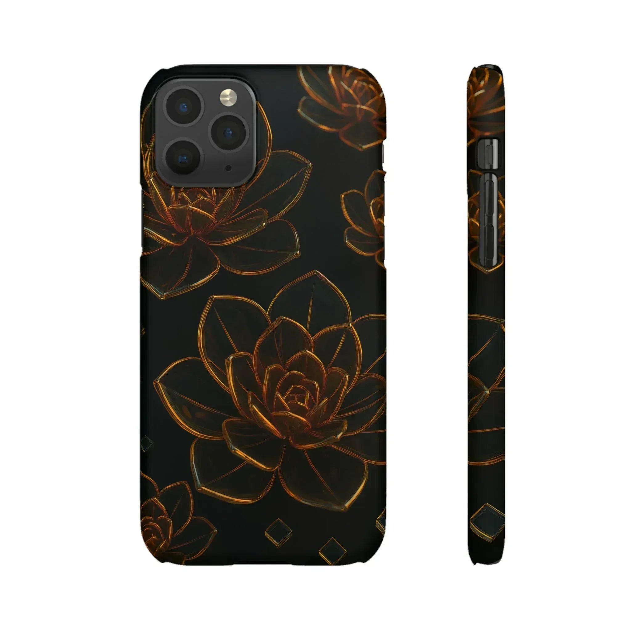 Glass Flower Phone Case for iPhone 8-16 and Galaxy S20-S24 - KARARMDESIGN