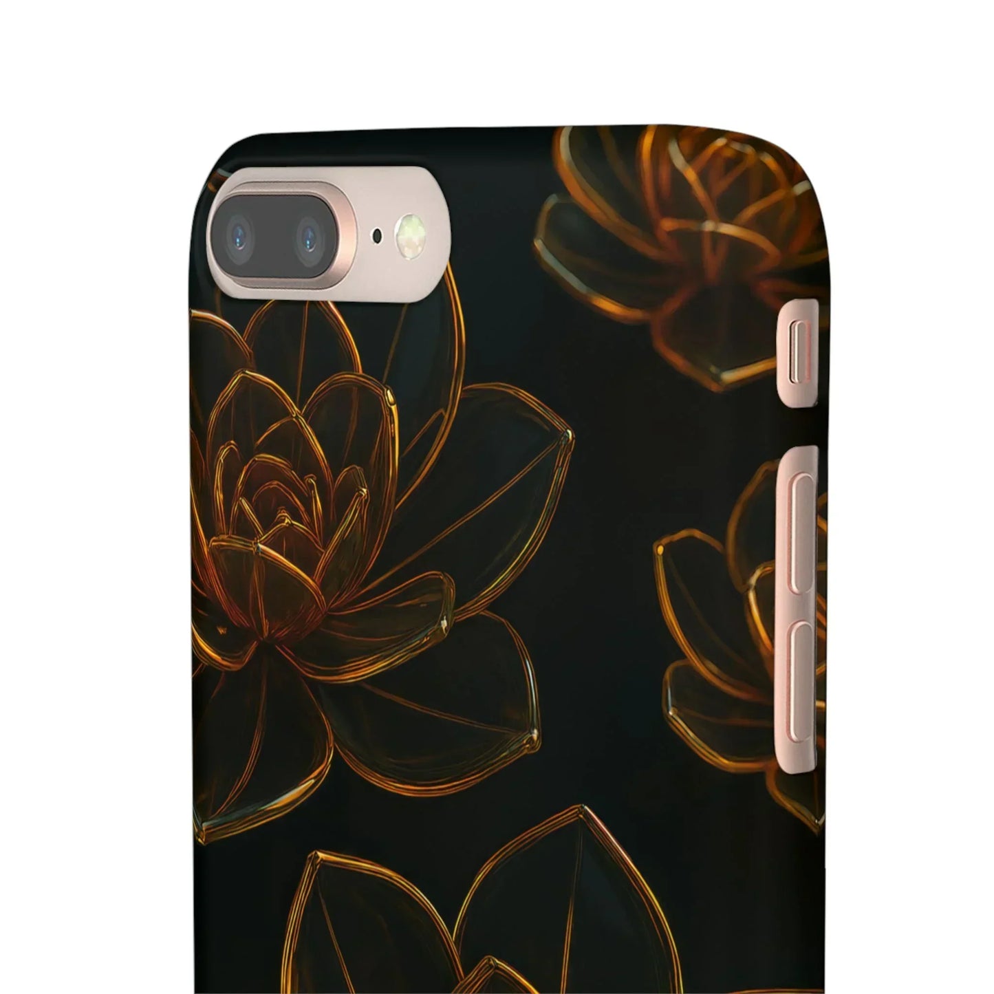 Glass Flower Phone Case for iPhone 7-16 and Galaxy S10-S24 Models
