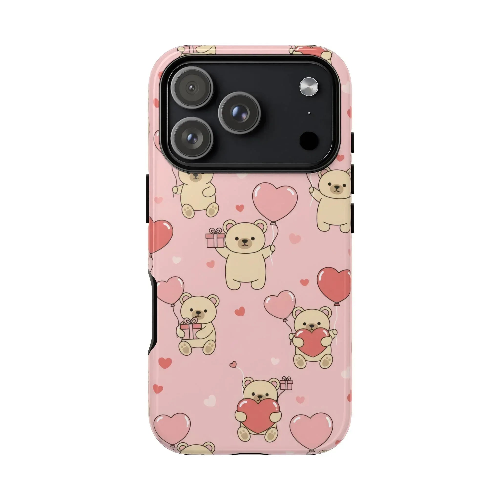 Teddy's Valentine Parade Phone Case for iPhone 11-17 and Galaxy S21-S25 - KARARMDESIGN
