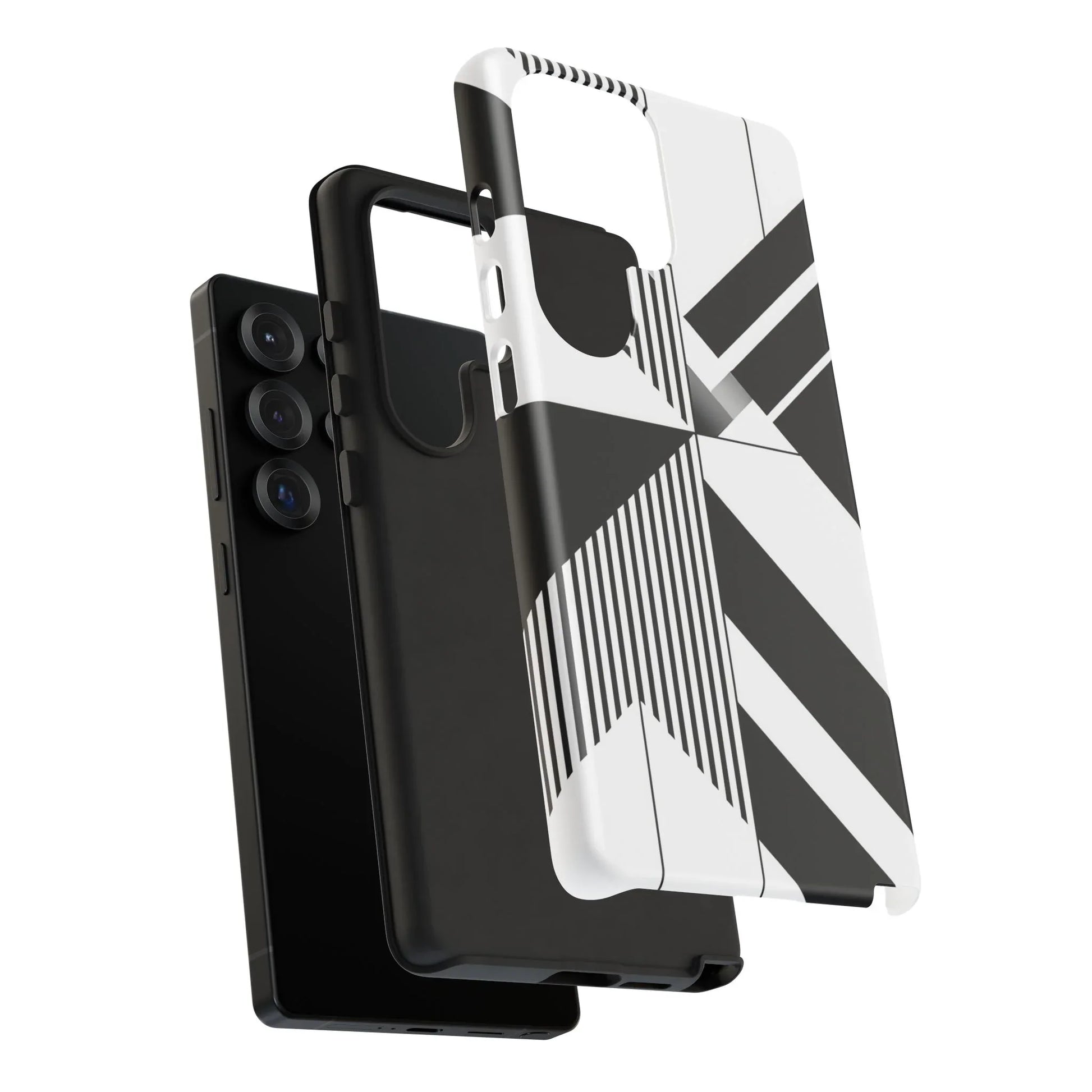 Monochrome Tough Phone Case for iPhone 11-16 and Galaxy S20–S25 - KARARMDESIGN