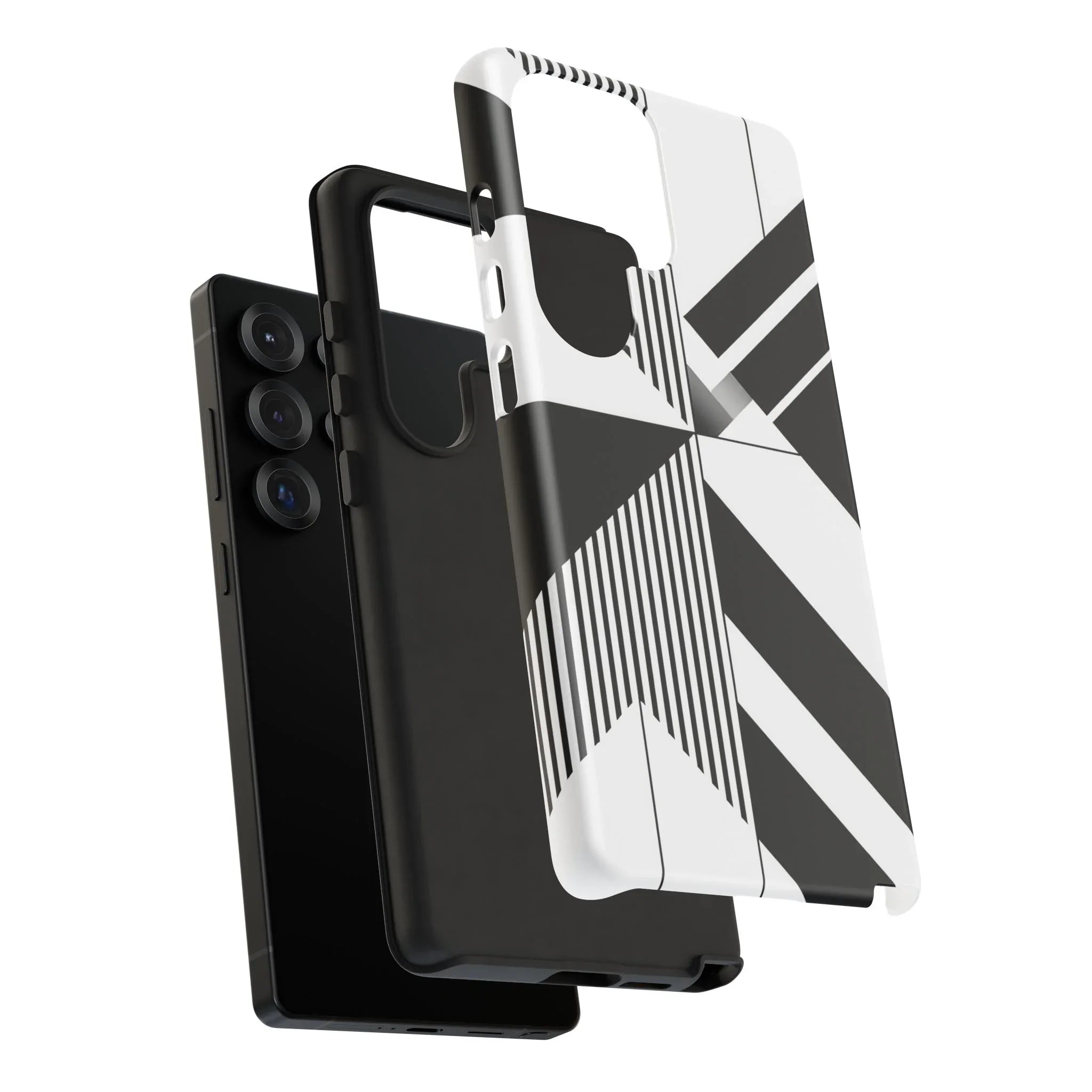 Monochrome Tough Phone Case for iPhone 11-16 and Galaxy S20–S25 - KARARMDESIGN