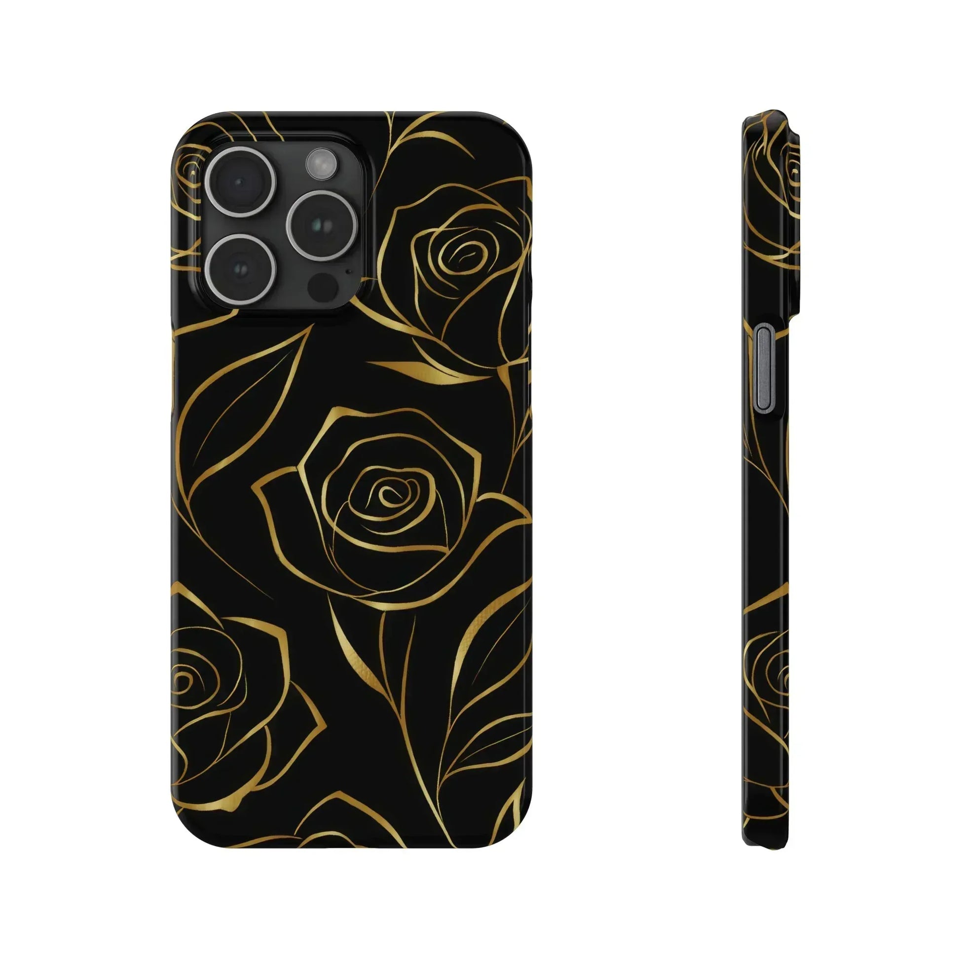 Golden Roses Phone Case for iPhone 15-17 - KARARMDESIGN