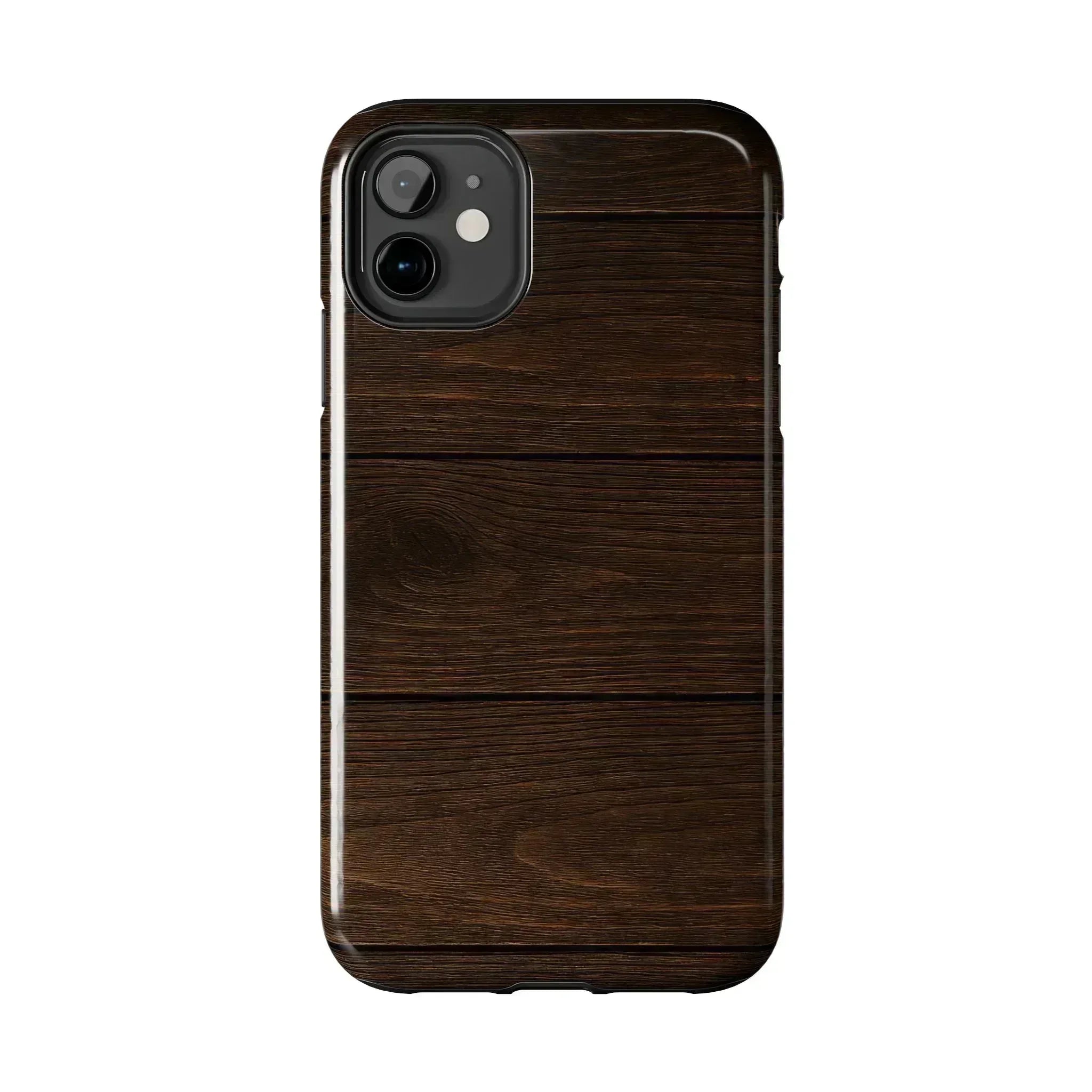 Dark Wood Grain Phone Case for iPhone and Galaxy - KARARMDESIGN