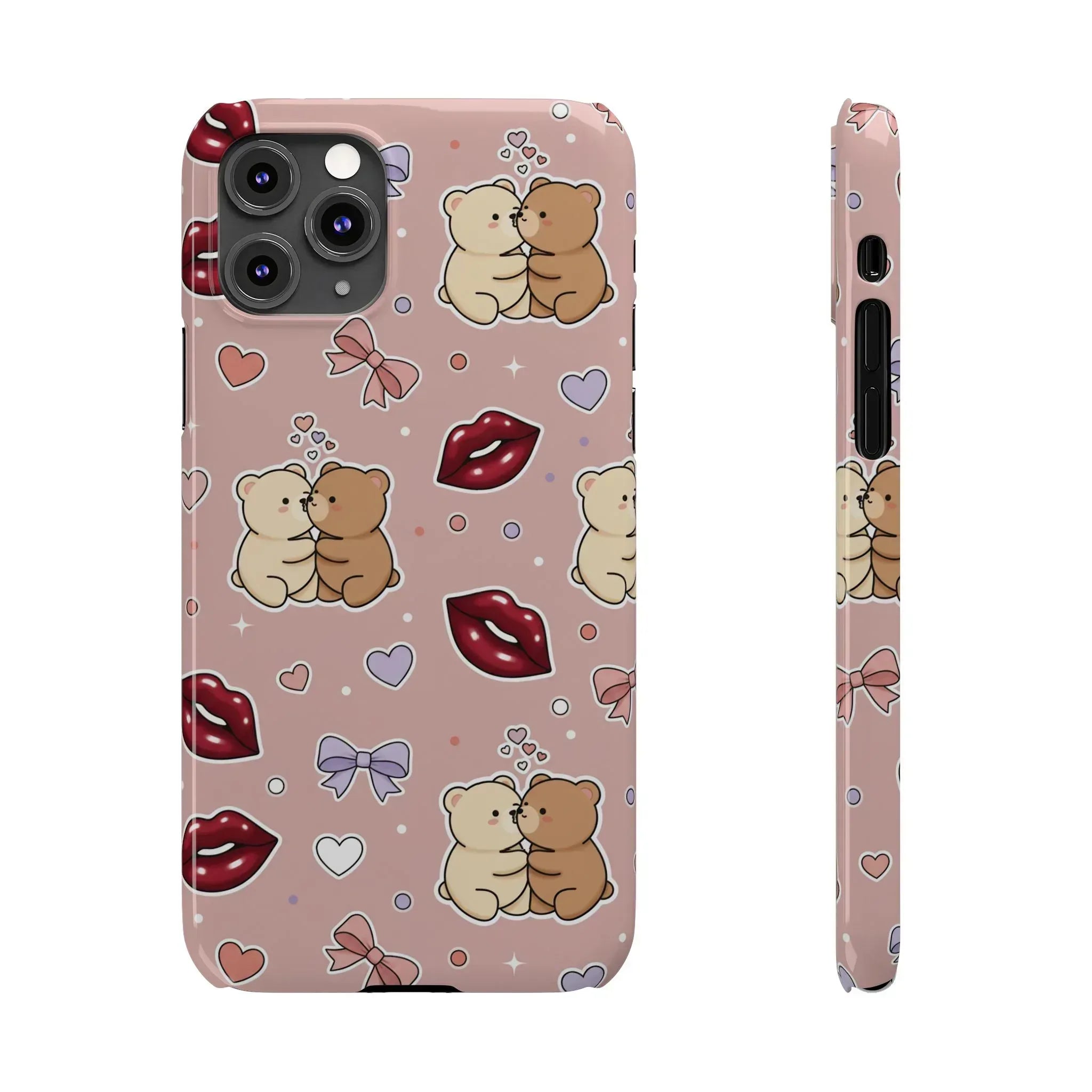 Bear Hug Bliss Phone Case for iPhone 11-17 - KARARMDESIGN
