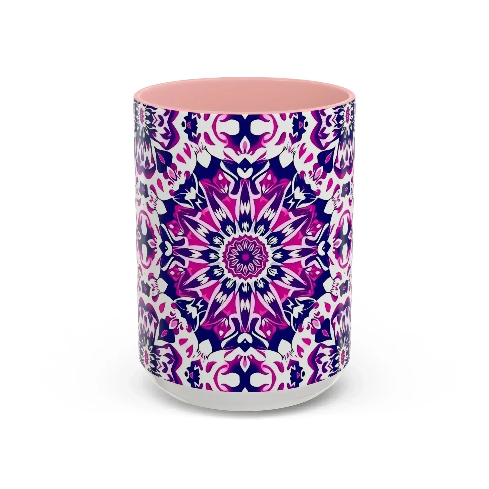 Vibrant Mandala Burst Ceramic Coffee Mug -11 & 15oz - KARARMDESIGN
