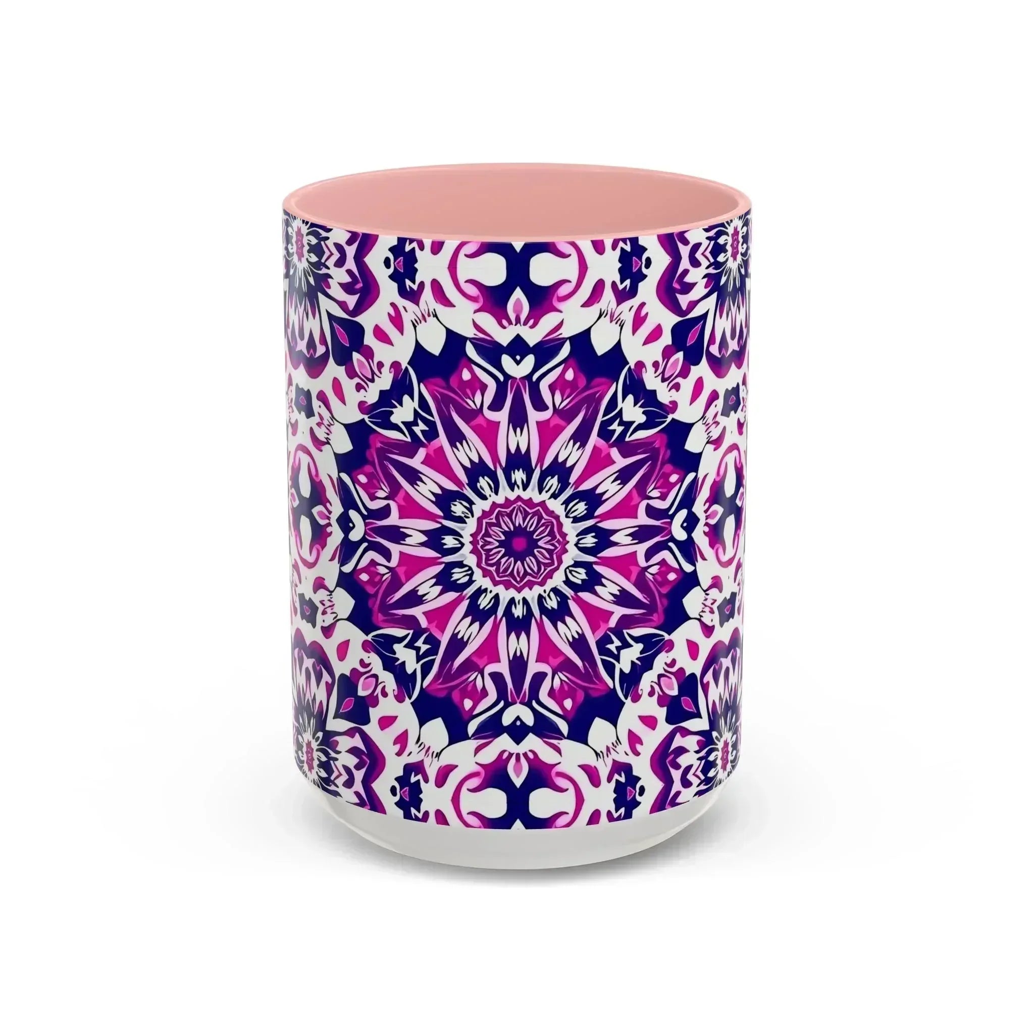Vibrant Mandala Burst Ceramic Coffee Mug -11 & 15oz - KARARMDESIGN