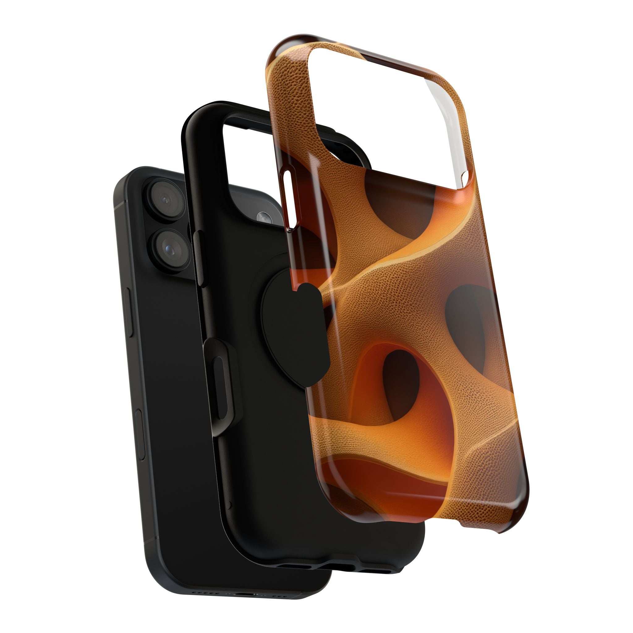 Amber Flow Phone Case for iPhone 11-17 and Samsung Galaxy S21-S26 Models