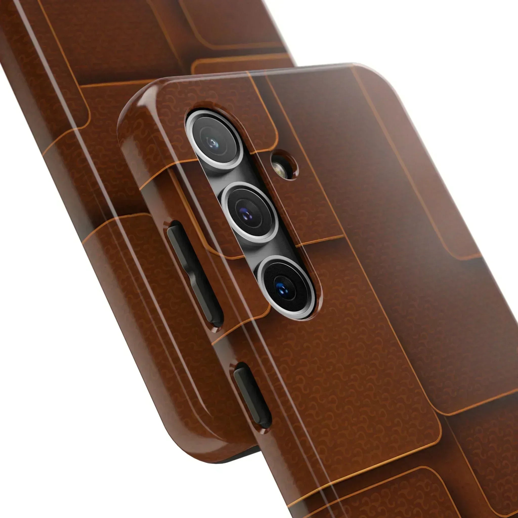 Textured Brown Phone Case for iPhone 7-16 and Samsung Galaxy S21-S24 - KARARMDESIGN