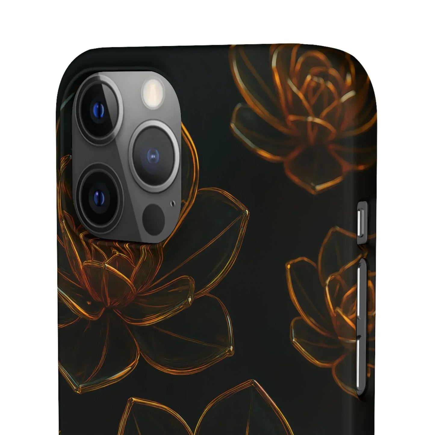 Glass Flower Phone Case for iPhone 7-16 and Galaxy S10-S24 Models